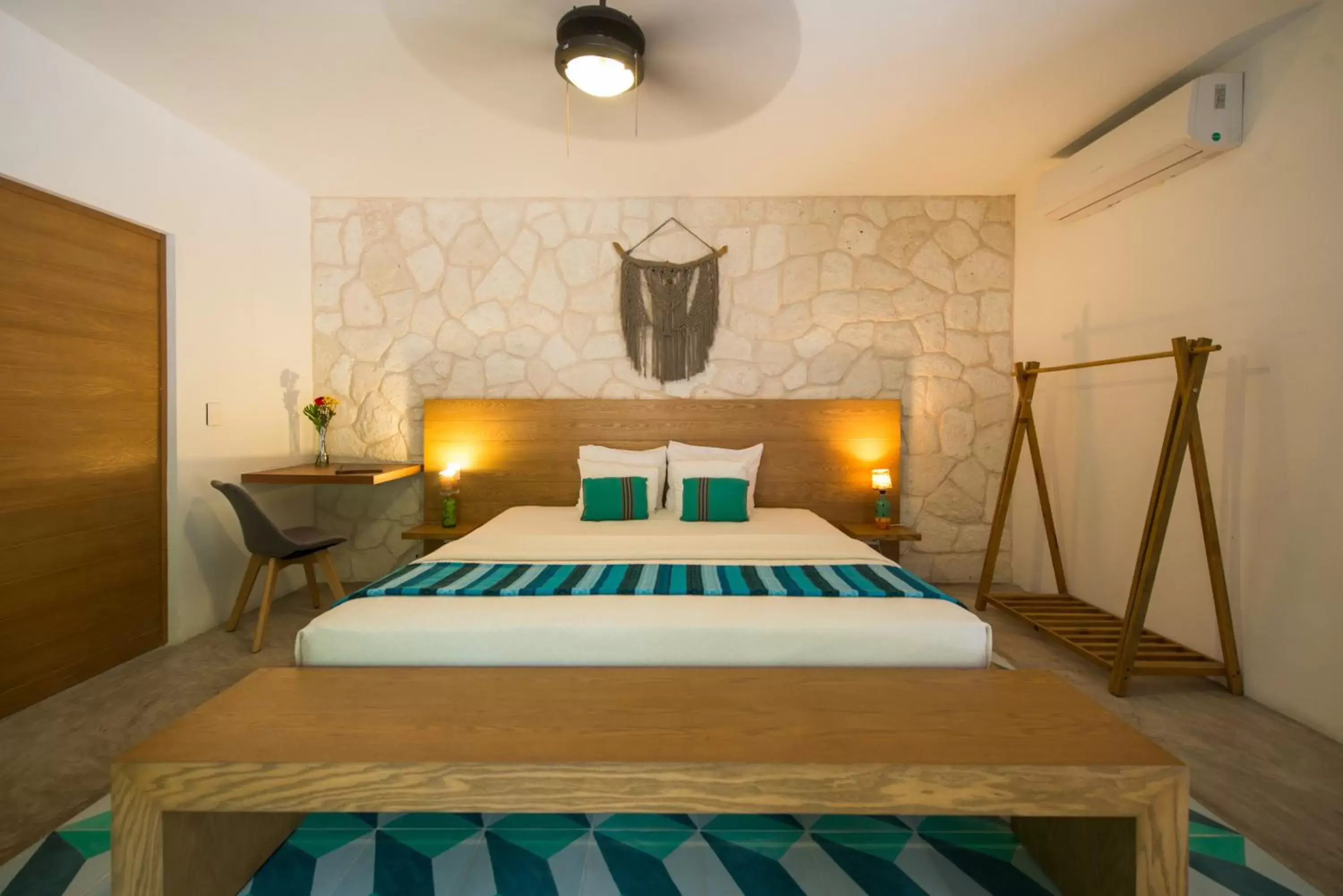 Bed in Prana Boutique Hotel Tulum