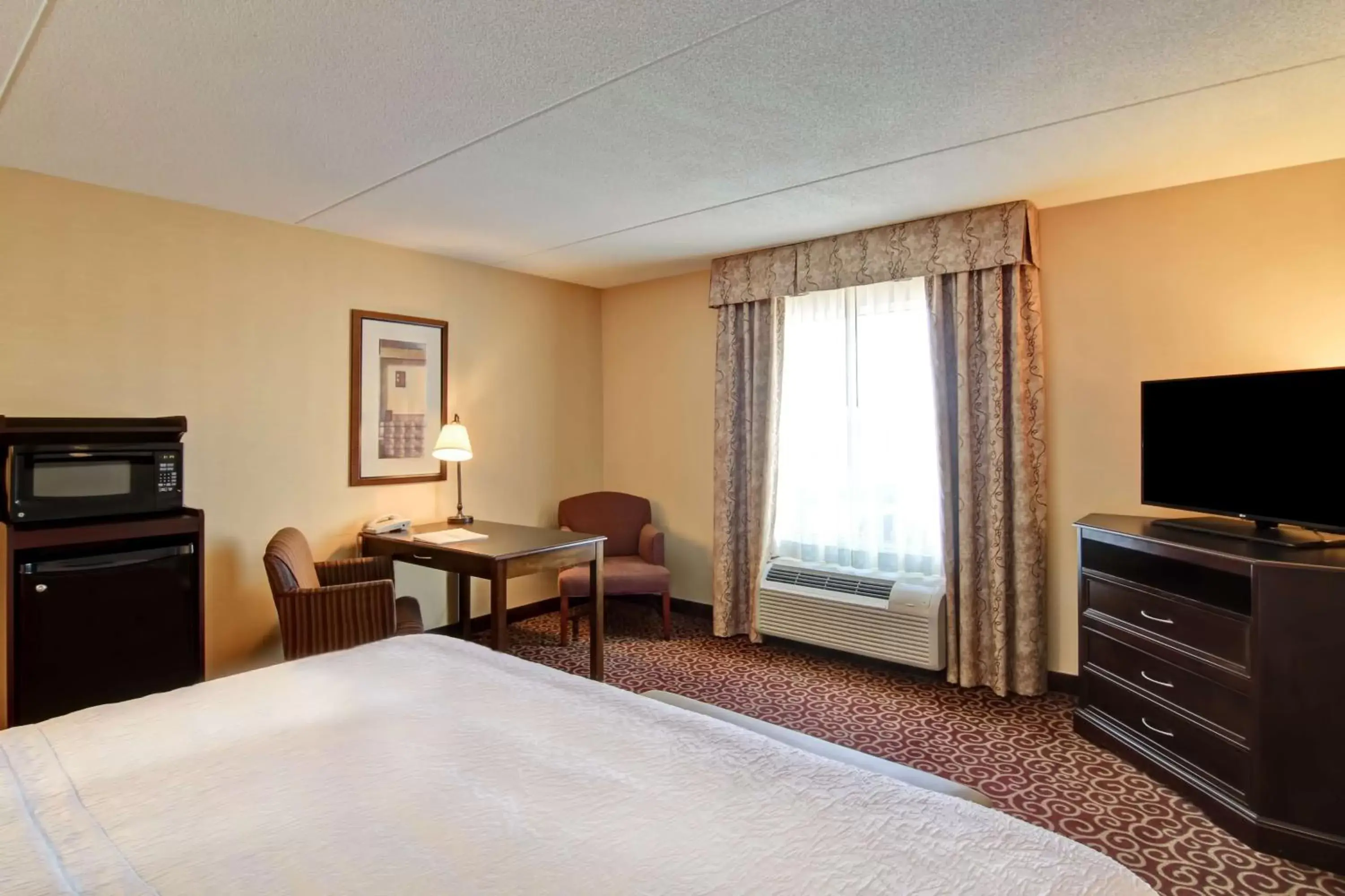 Bedroom, TV/Entertainment Center in Hampton Inn Sudbury, Ontario