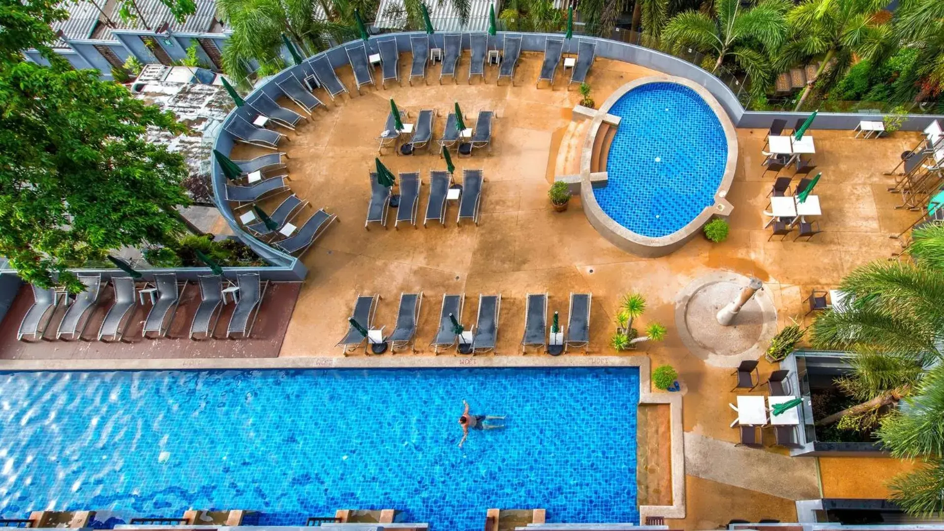 Bird's eye view, Pool View in Krabi Chada Resort - SHA Plus