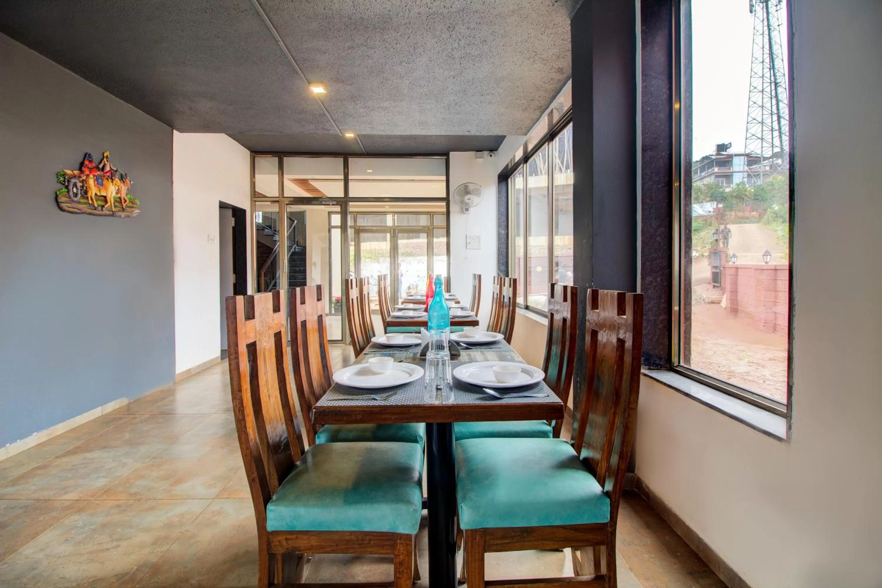 Dining area in Mountain Breeze Resort, Mahabaleshwar