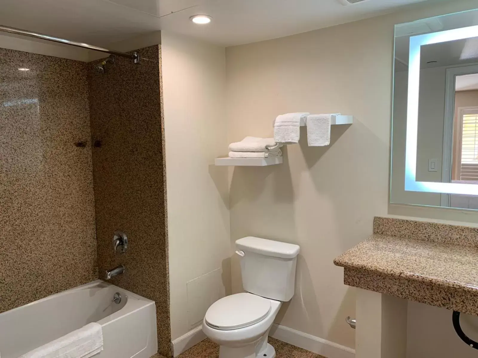 Toilet, Bathroom in Motel 6 Vallejo, CA - Napa Valley