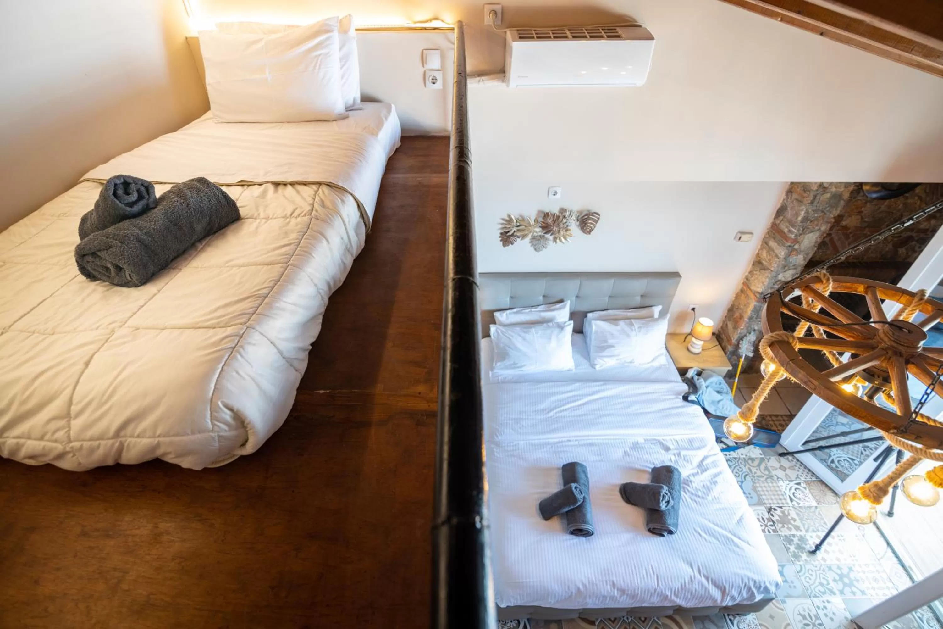 Bed in Votsalakia Hotel & Luxury Apartments