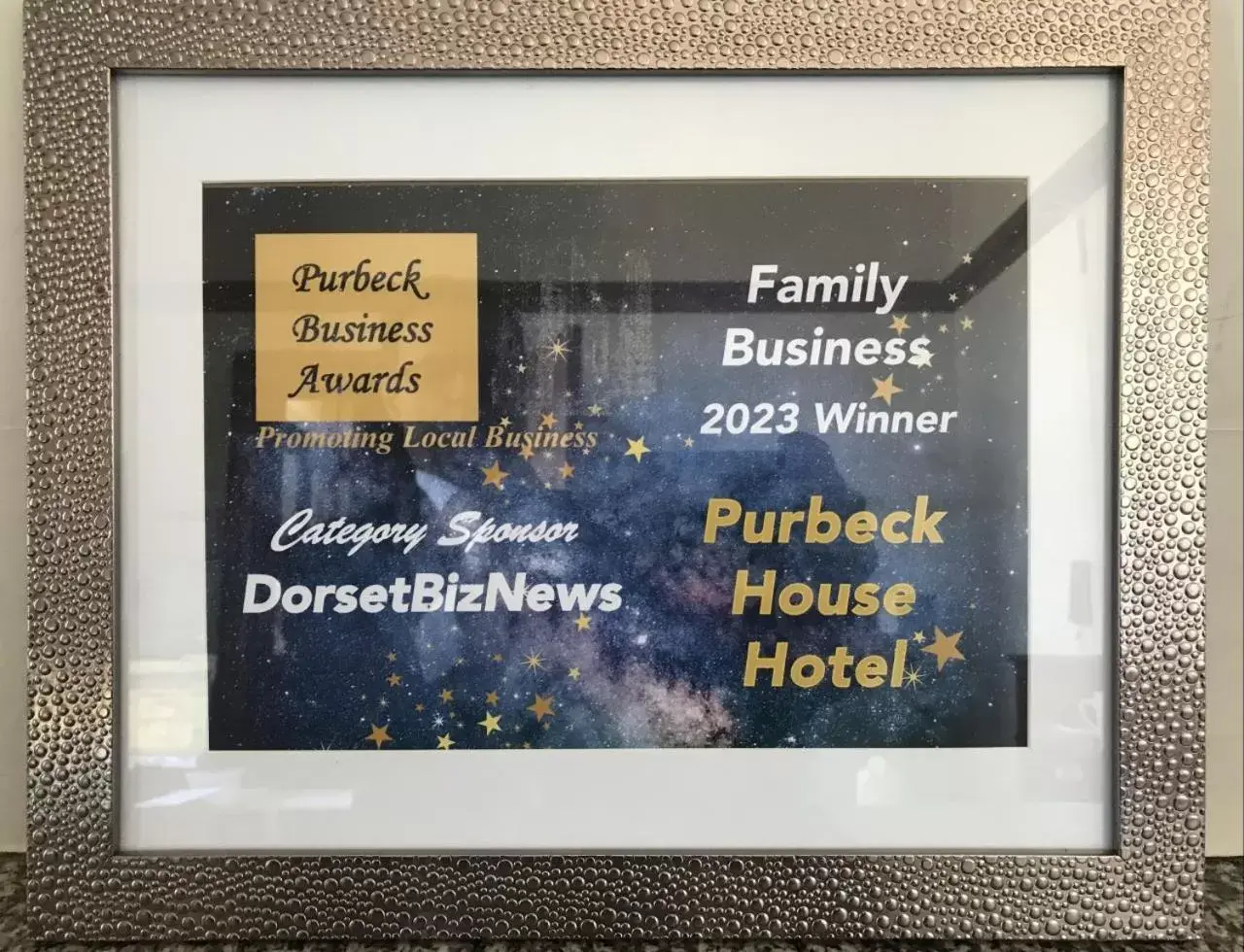 Certificate/Award in Purbeck House Hotel & Louisa Lodge