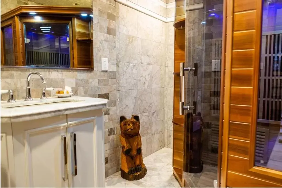 Sauna, Bathroom in Northern Lights Mansion