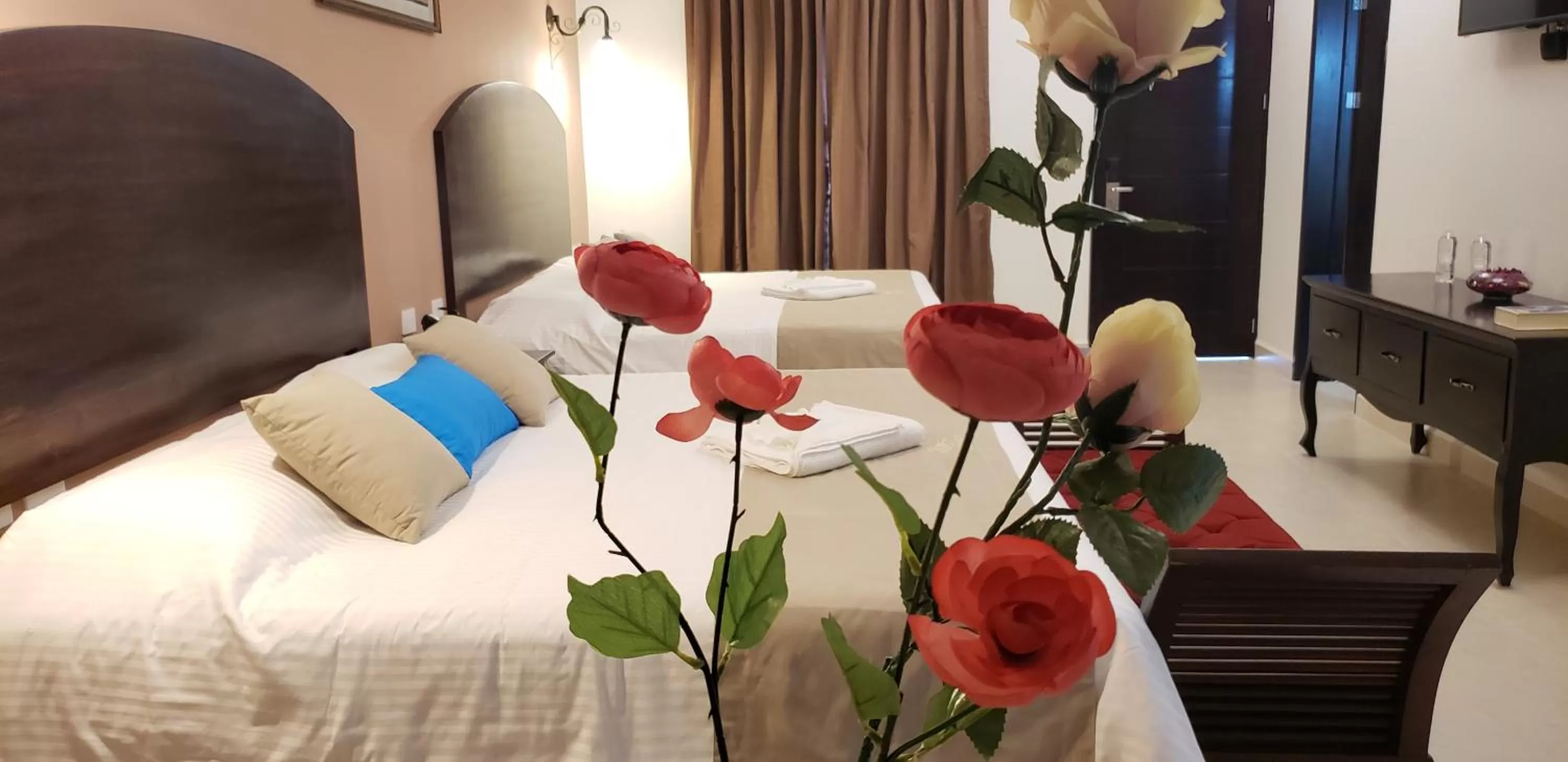 Decorative detail, Bed in Hotel Los Frailes, Valladolid, Yucatán