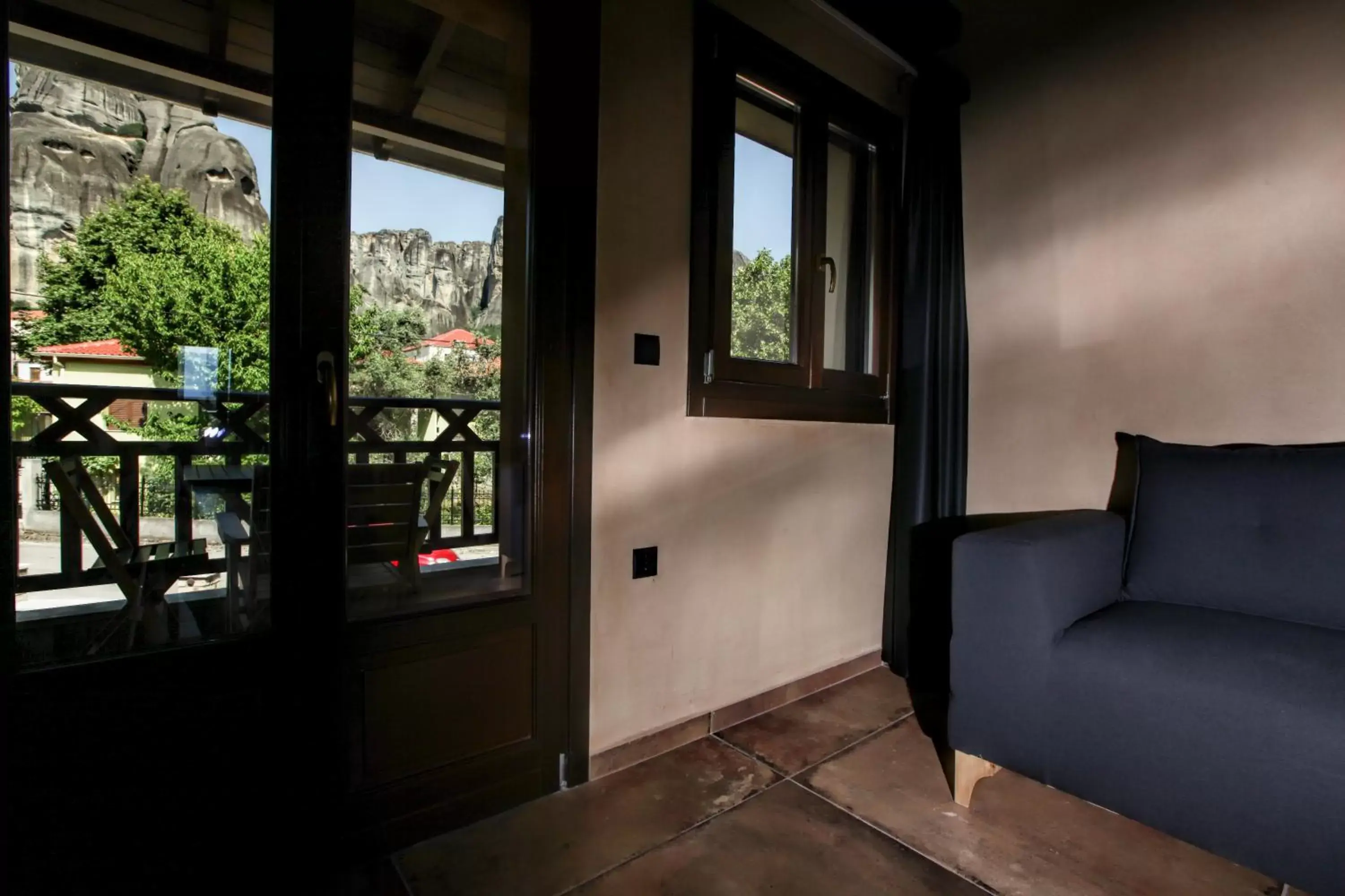 View (from property/room), Seating Area in Meteora Heaven and Earth Kastraki premium suites