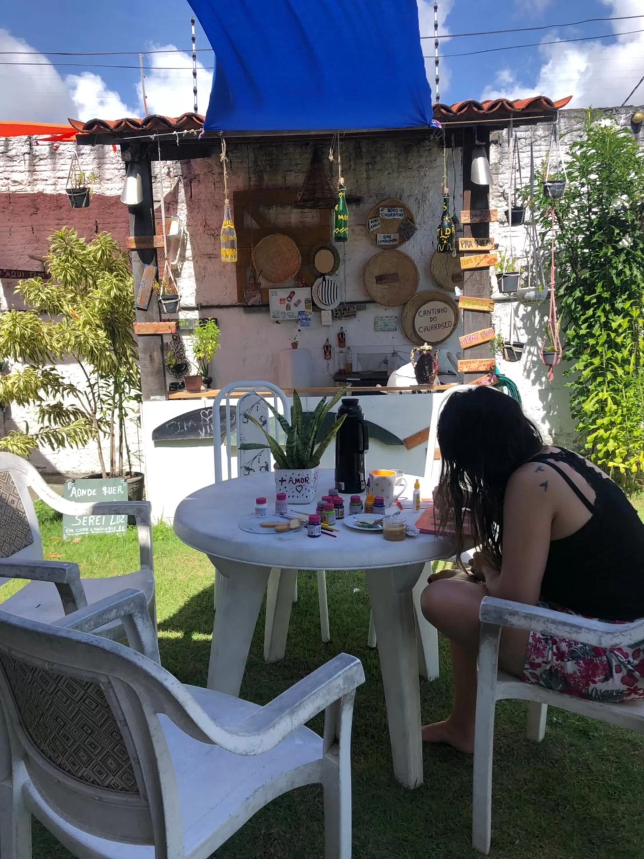 Patio in Hostel Das Canárias