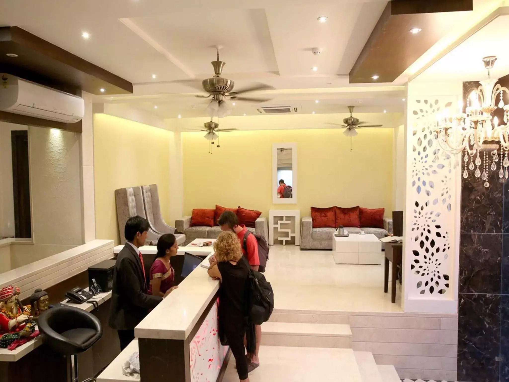 Lobby or reception in Hotel Taj Villa- Agra
