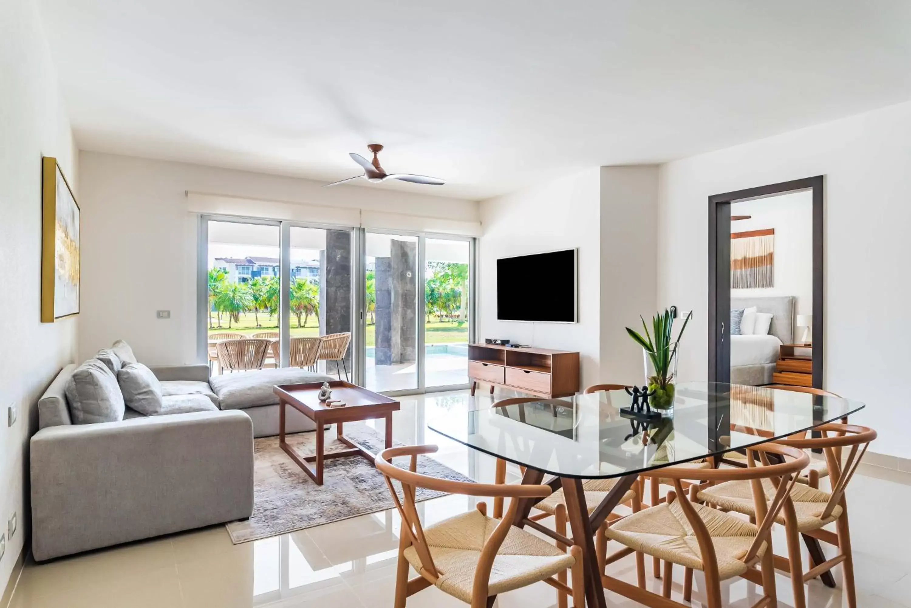 Seating Area in Mareazul Beach Front Condos At playa del Carmen