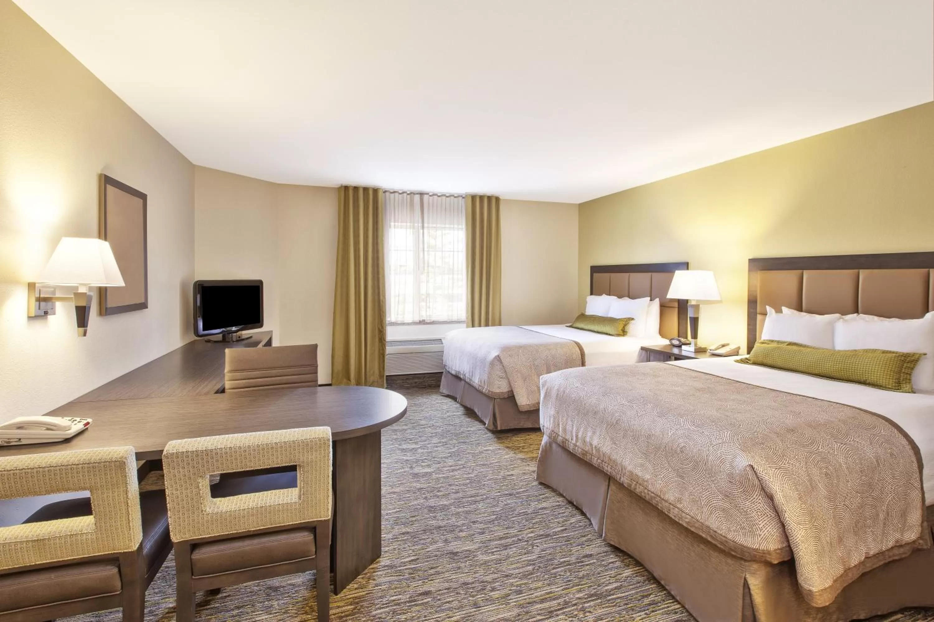 Photo of the whole room, Bed in Candlewood Suites Indianapolis Airport by IHG