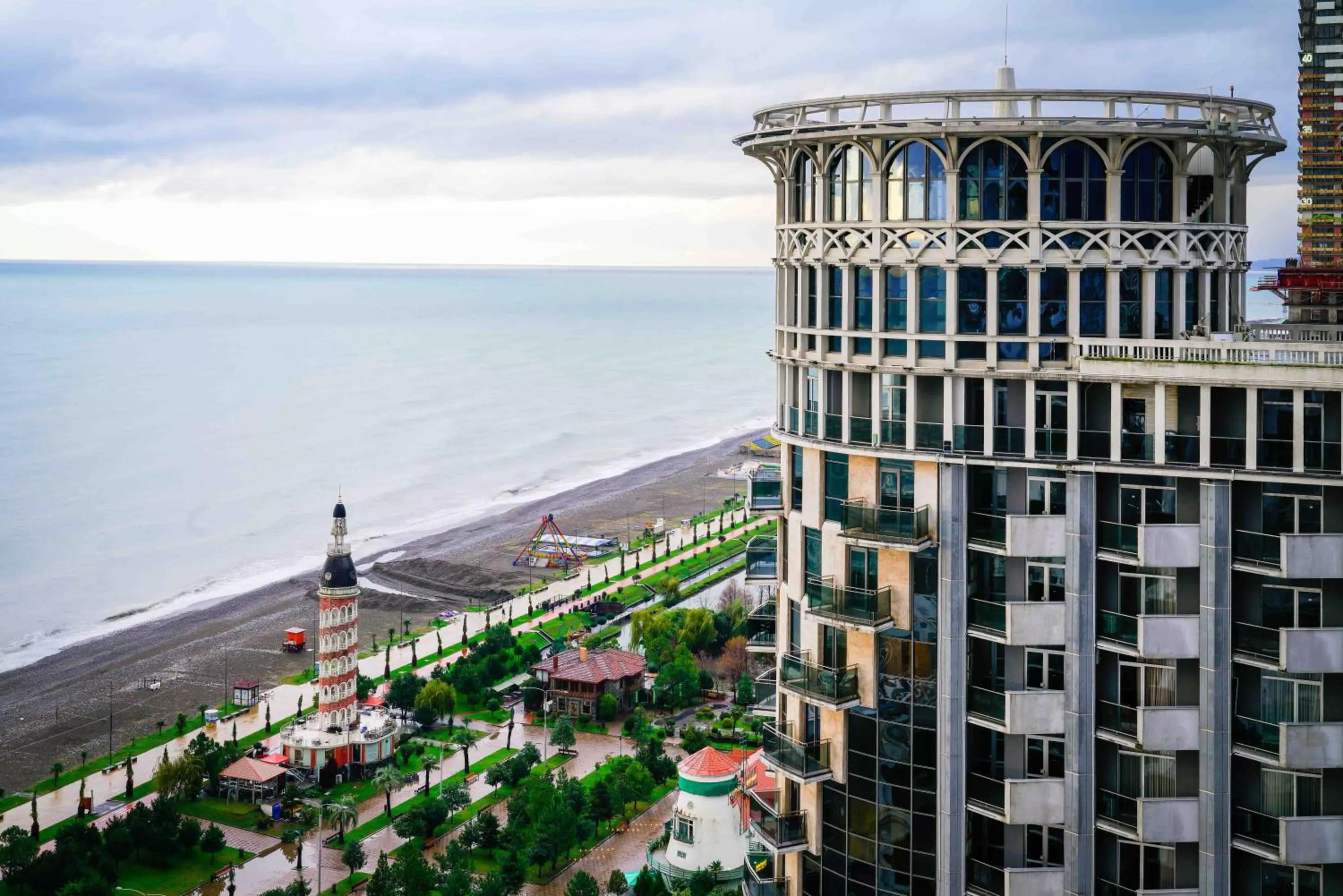 Sea view in Holiday Lux Sea Towers Batumi