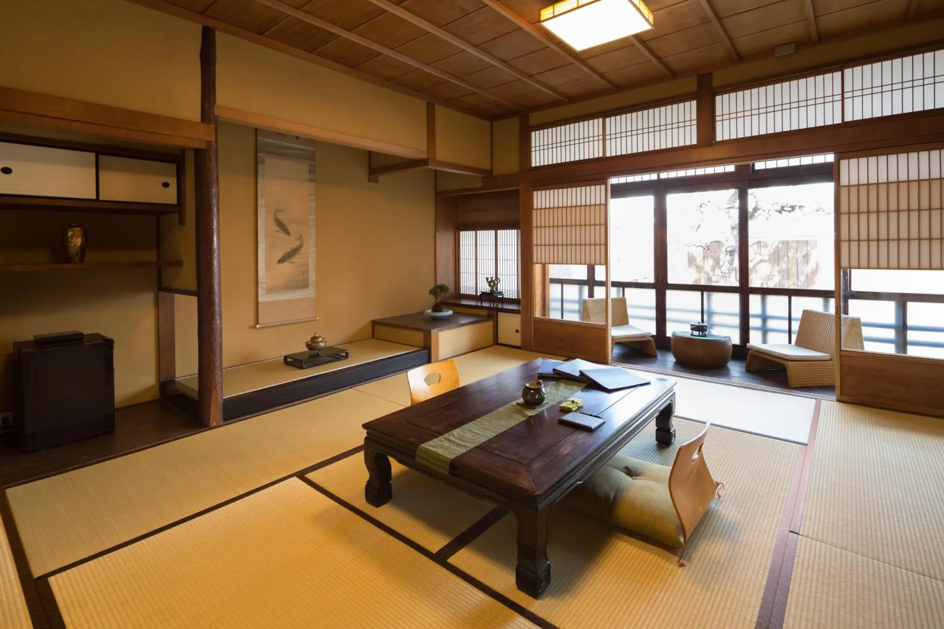Photo of the whole room, Seating Area in Nazuna Kyoto Nijo-jo