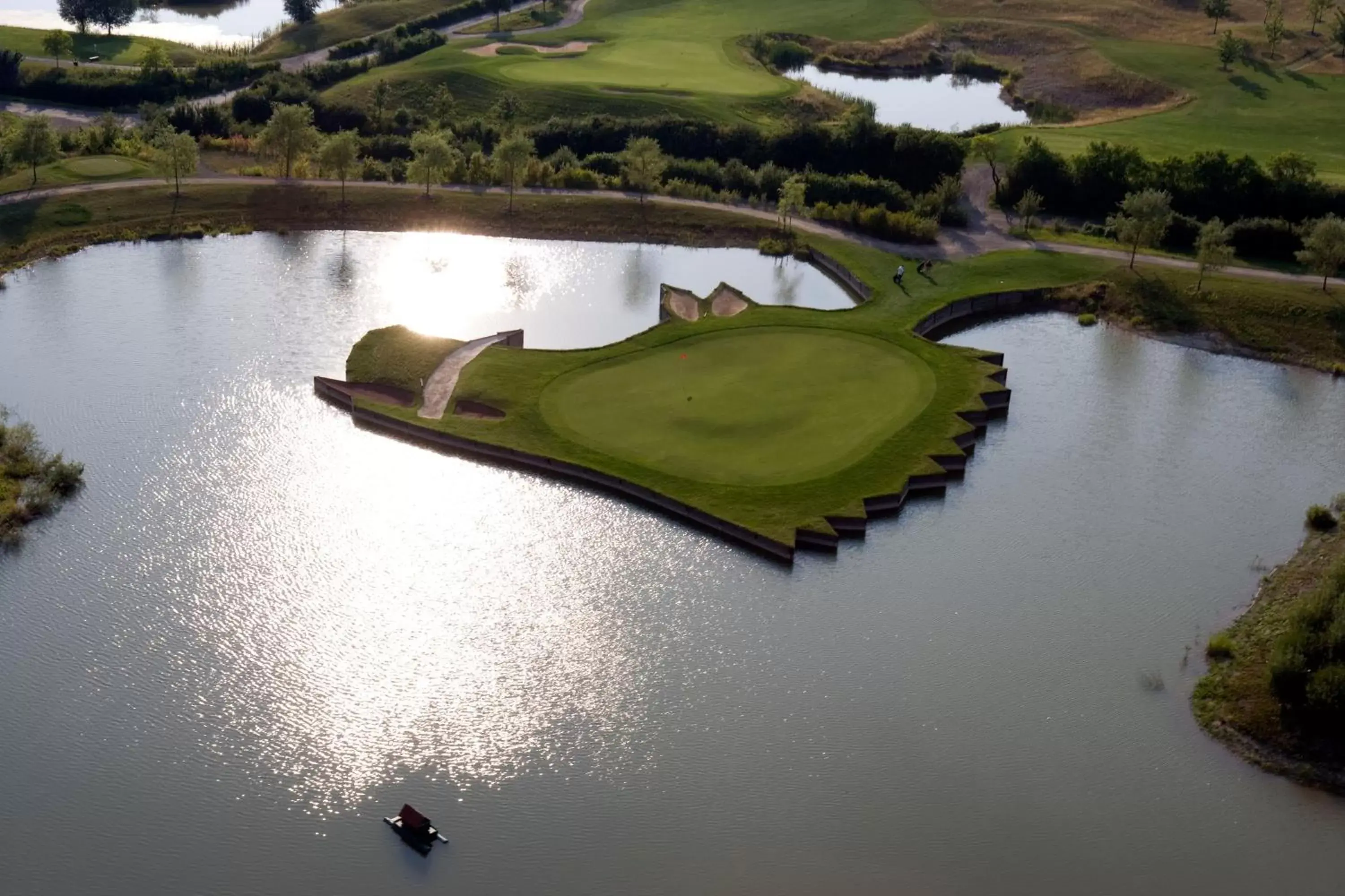 Golfcourse, Bird's-eye View in Hardenberg BurgHotel