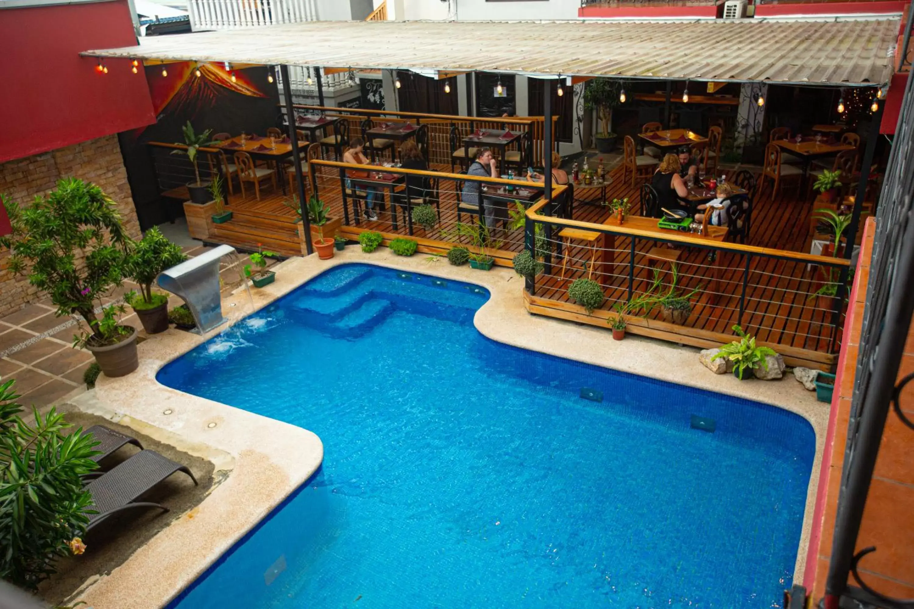 Restaurant/places to eat, Pool View in La Fortuna Downtown Hotel Boutique