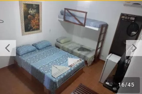 Bed in Pousada Na Praia Ubatuba