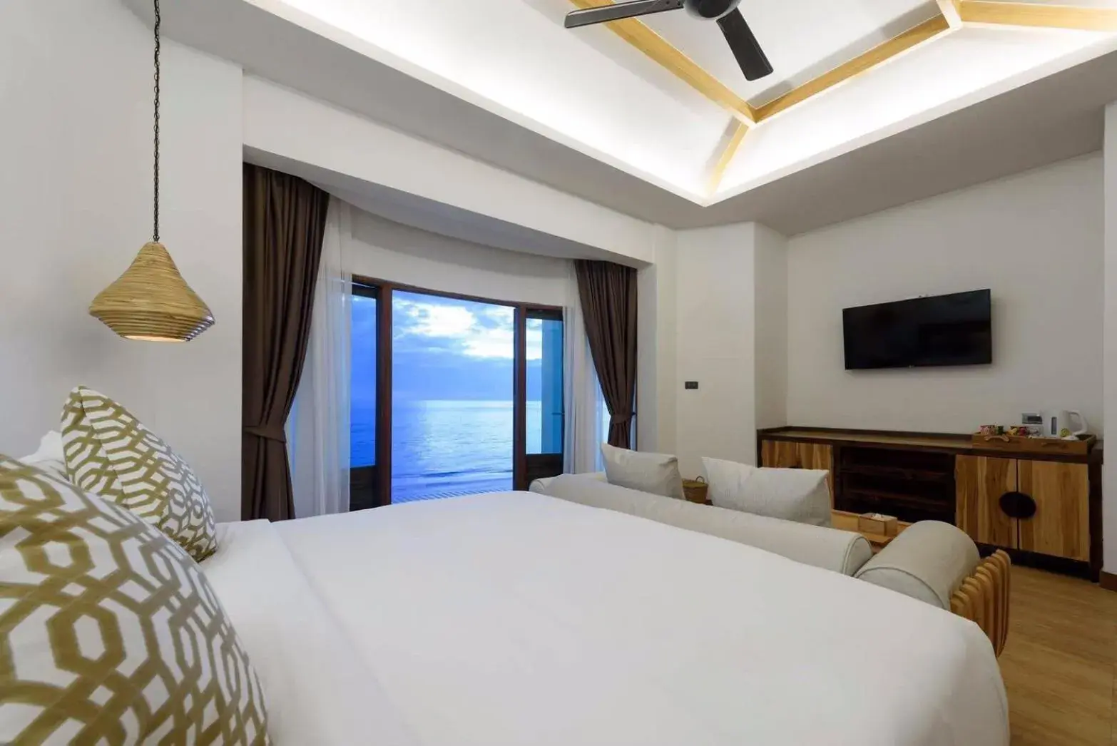 Bed in Maldives Beach Resort