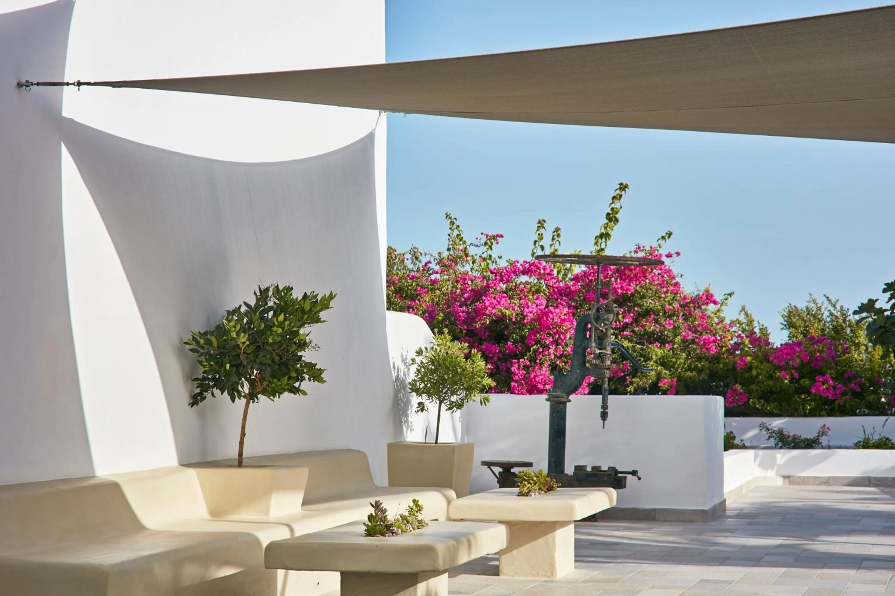 Patio in Santorini Palace