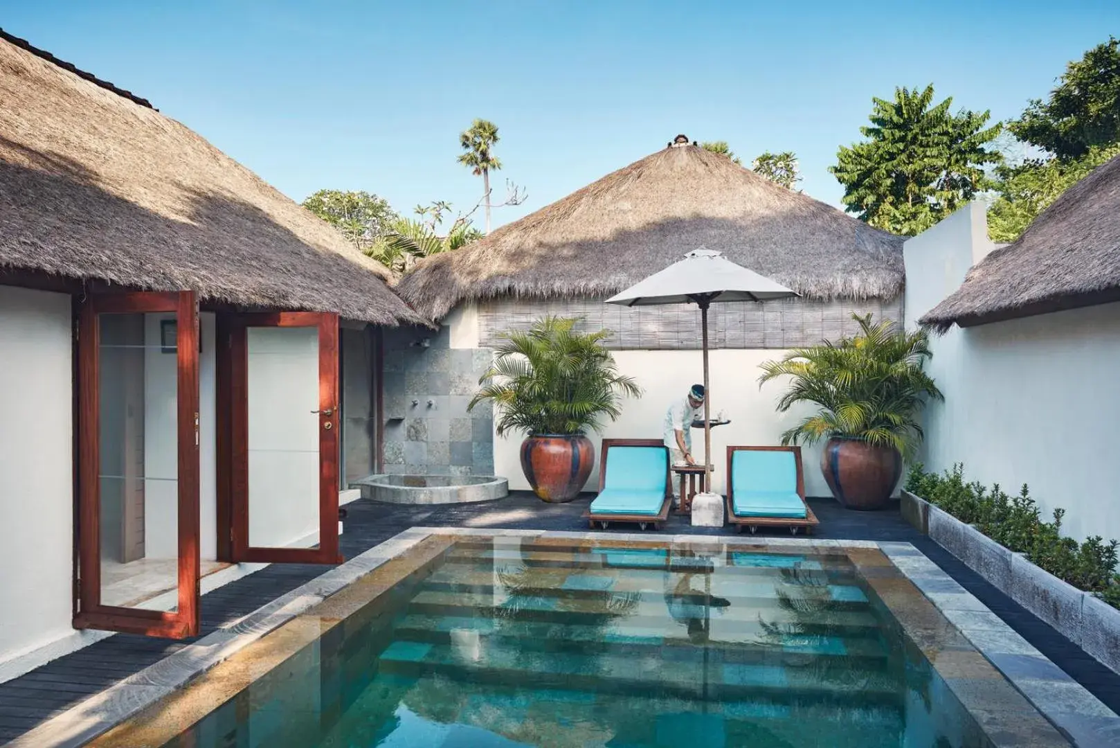 Pool view, Swimming Pool in Jimbaran Puri, A Belmond Hotel, Bali