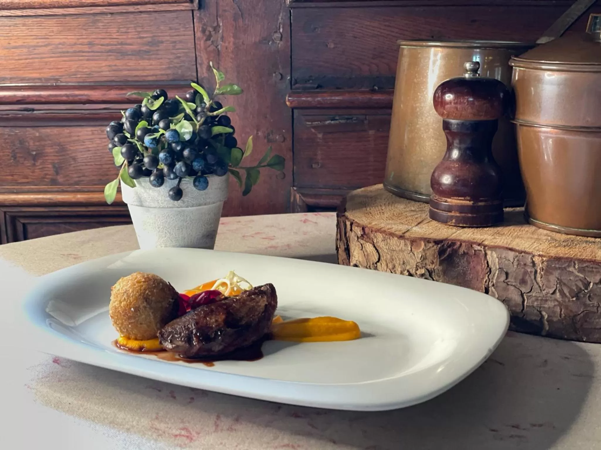 Food close-up in Holdsworth House Hotel