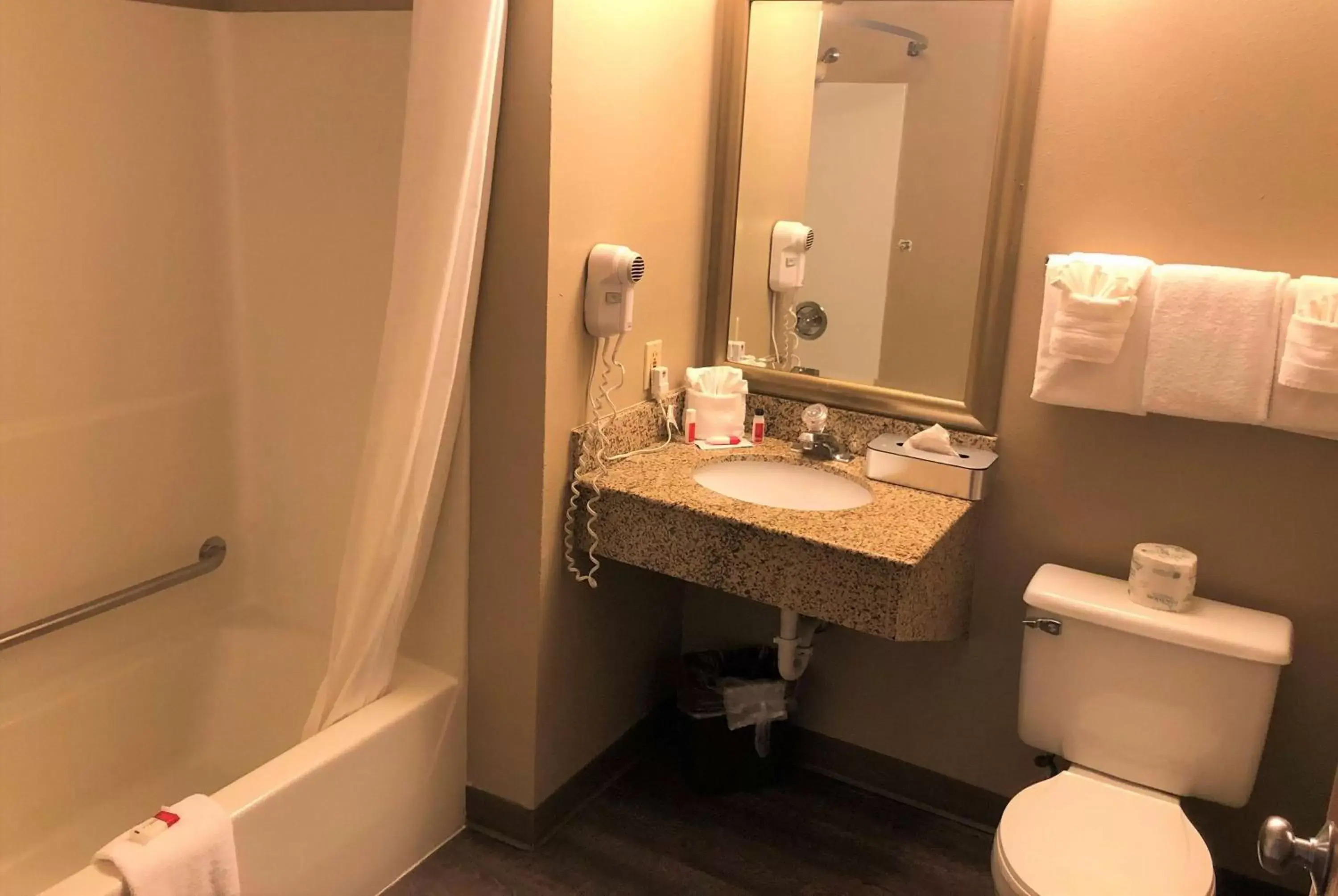 TV and multimedia, Bathroom in Super 8 by Wyndham Milwaukee Airport