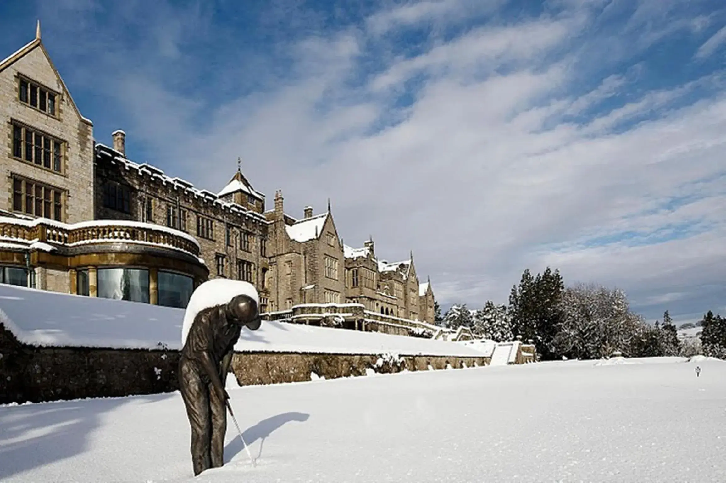 Property building, Winter in Bovey Castle