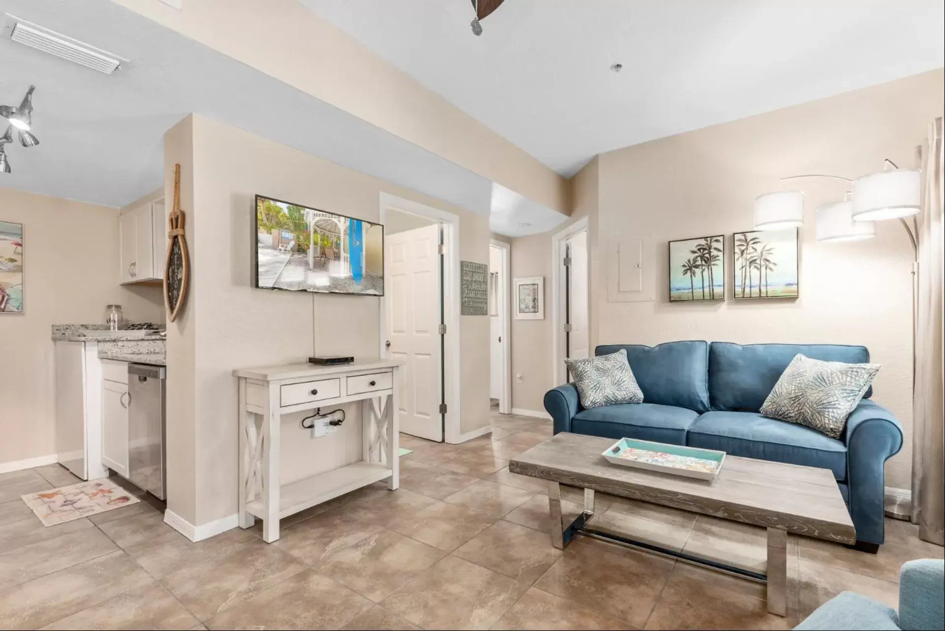 Living room in The Ringling Beach House