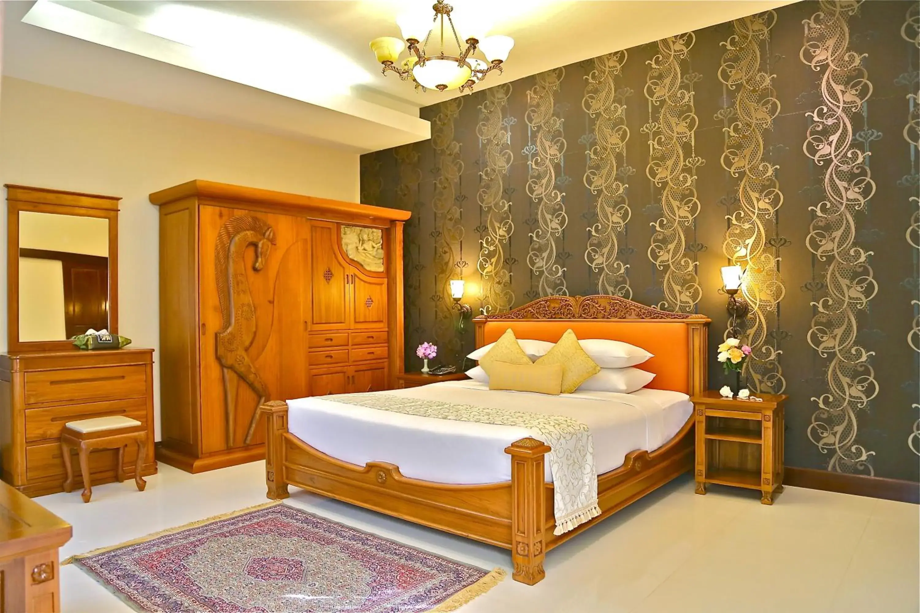 Bed in Oriental Siam Resort