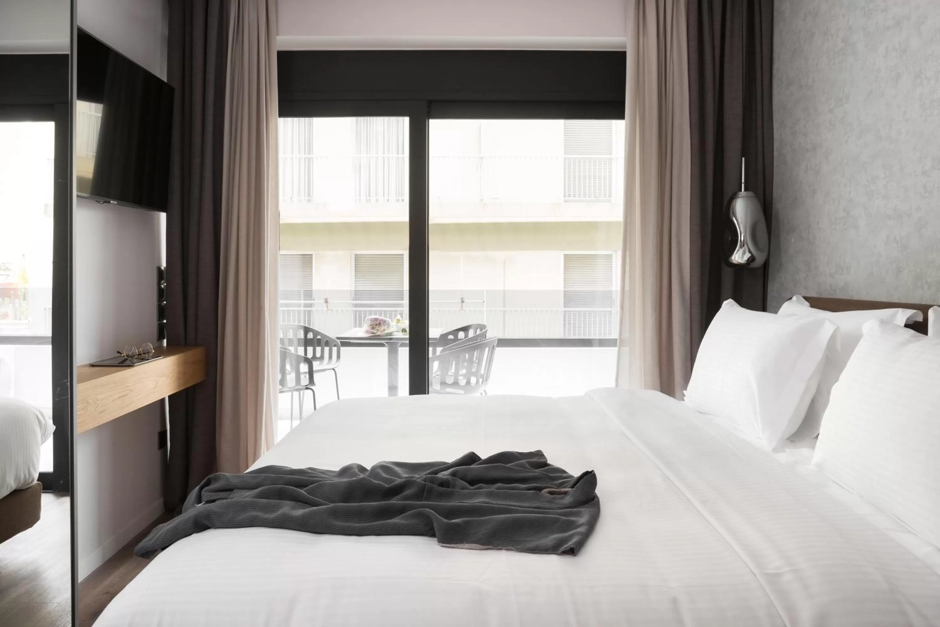 Bed in LUX&EASY Athens Downtown Apartments