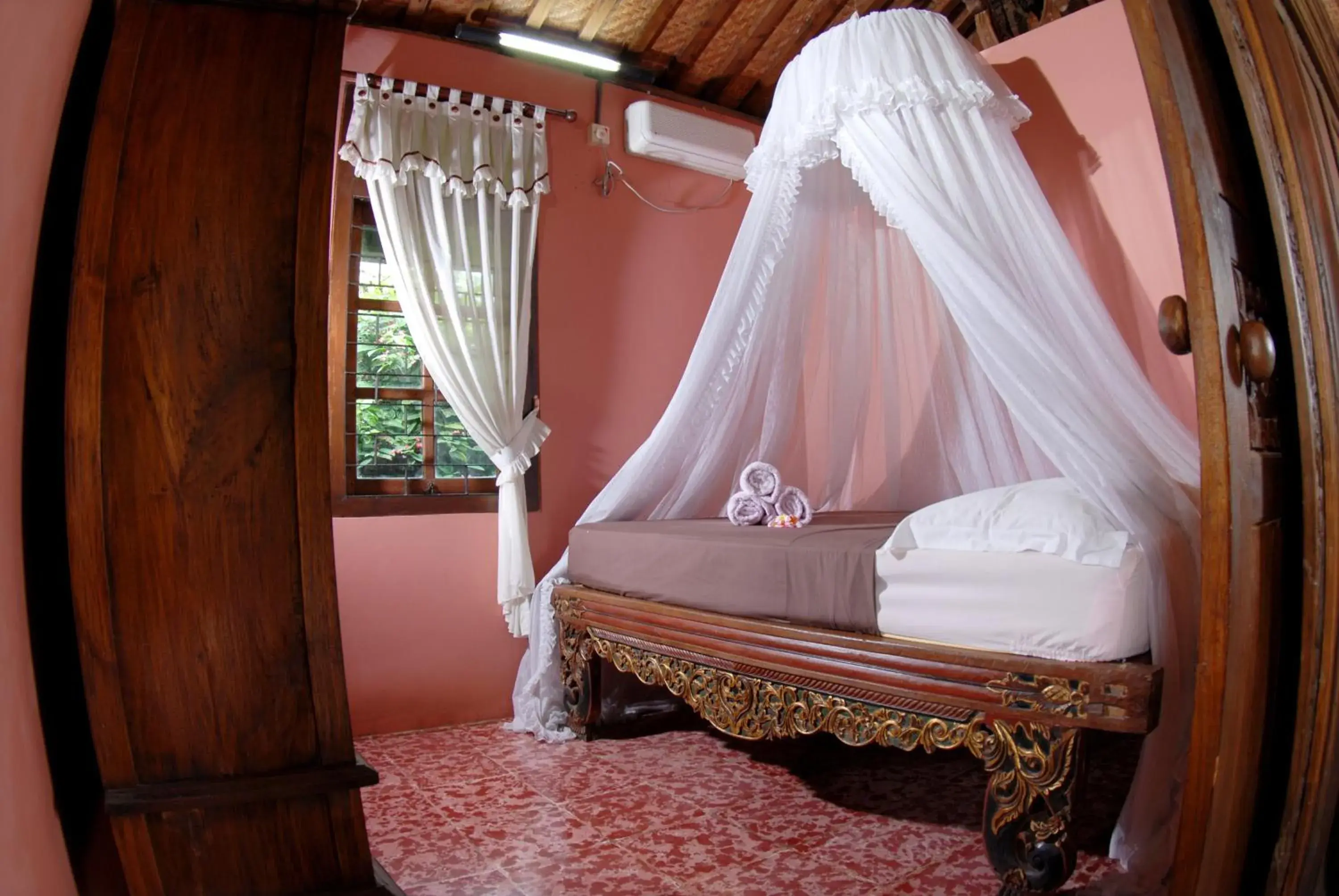 Bed in Hills Joglo Villa