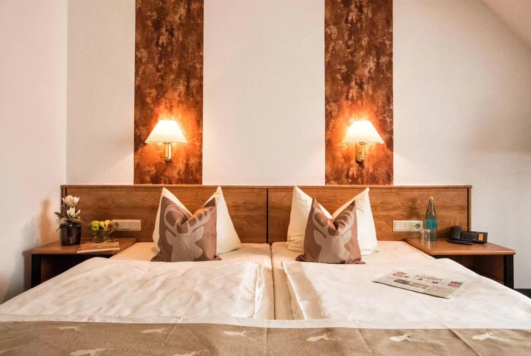 Bed in Hotel Zum Hirsch