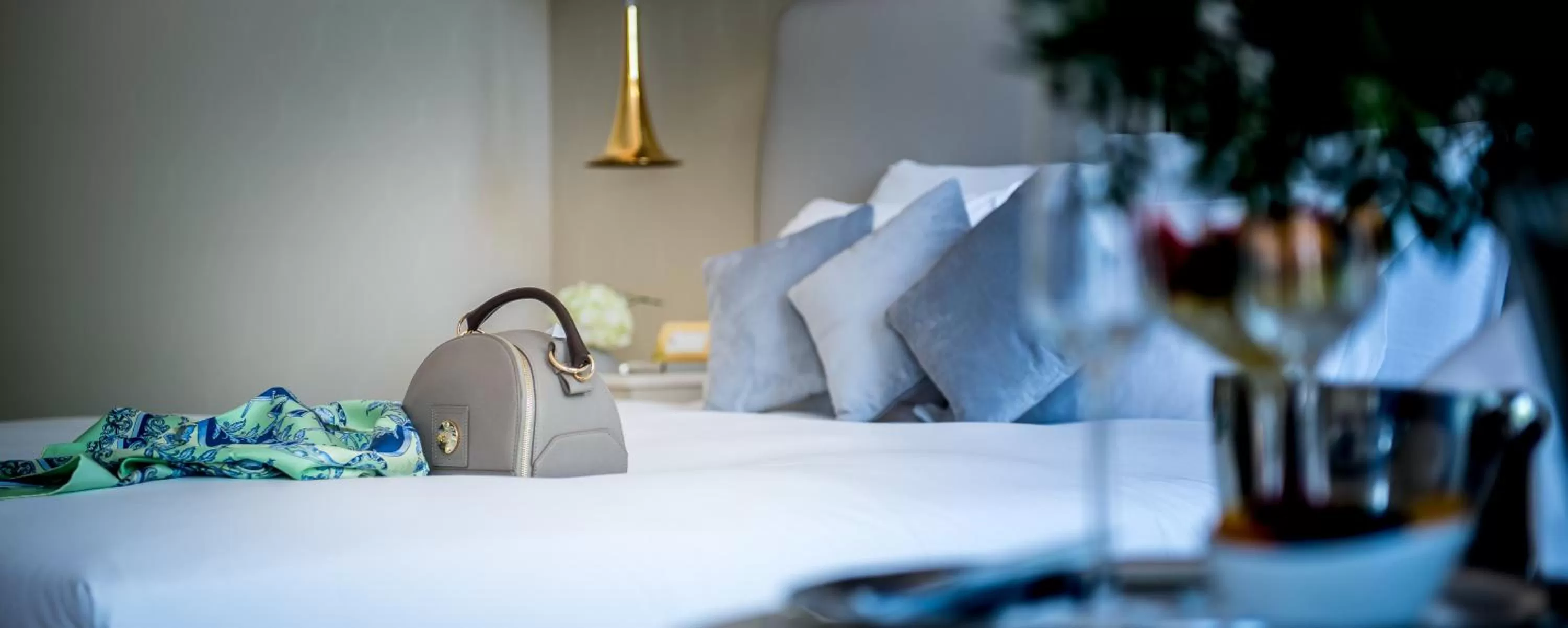 Bed in Boscolo Lyon Hotel & Spa