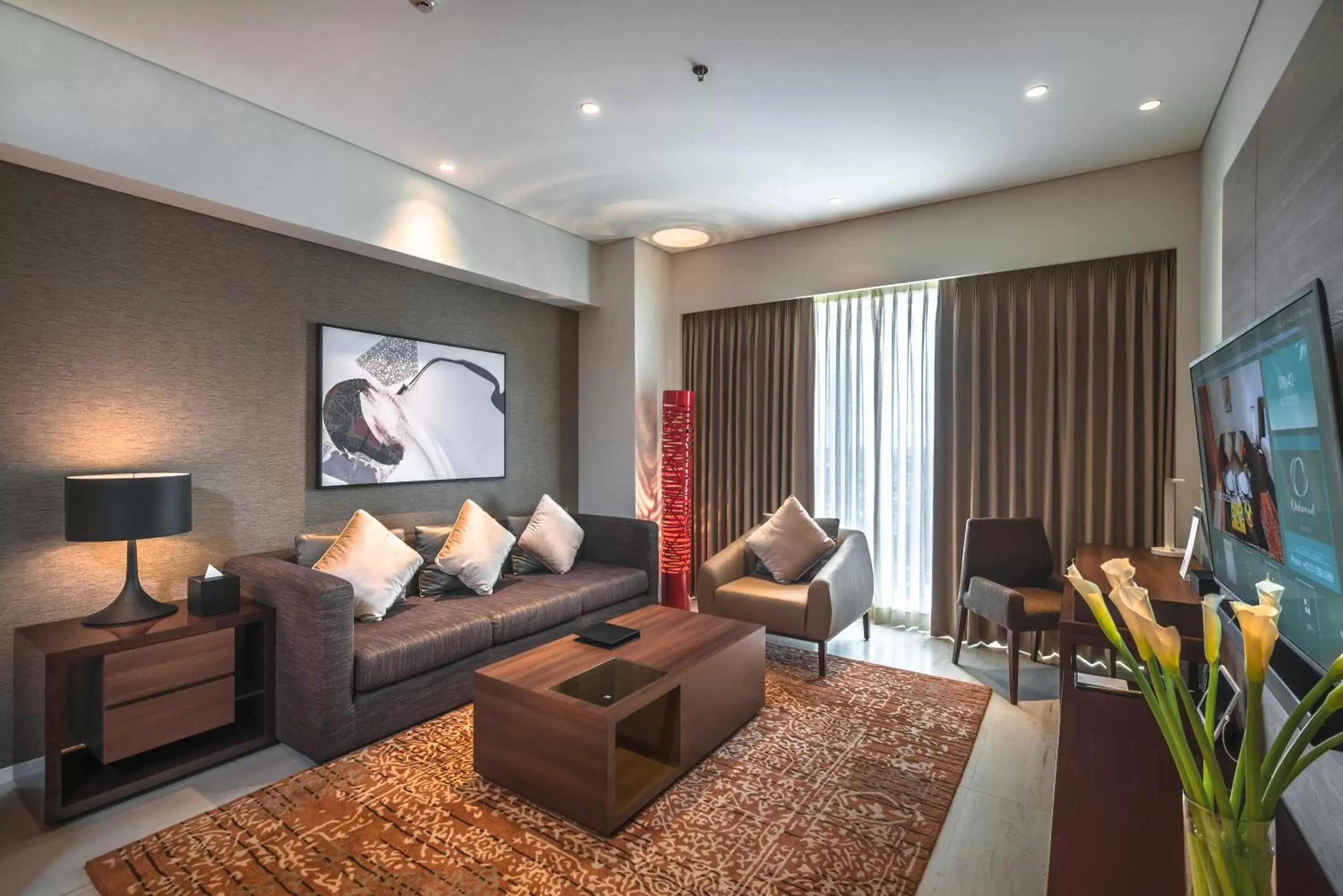 Living room, Seating Area in Oakwood Hotel & Residence Surabaya