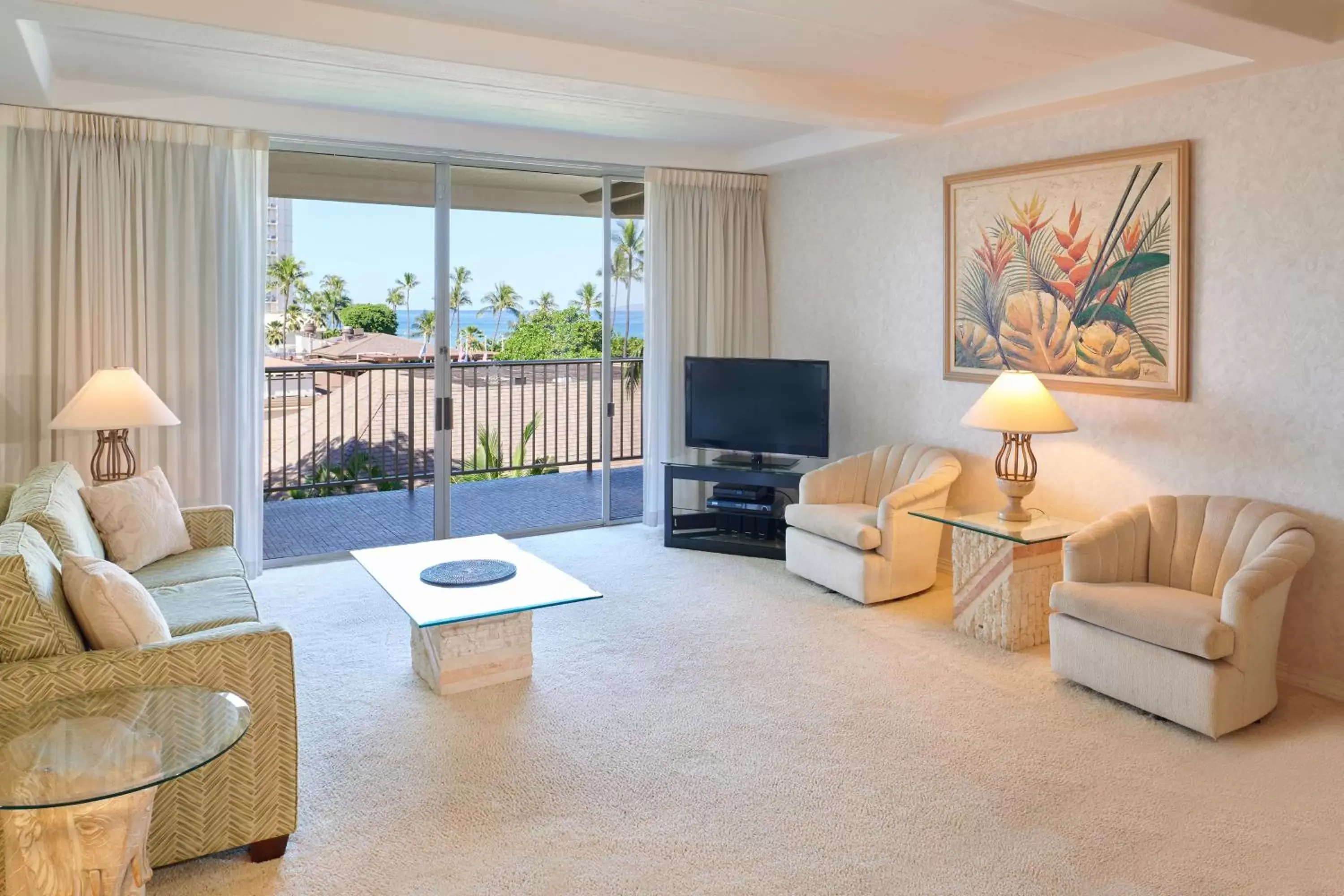 Bedroom, Seating Area in Aston at The Whaler on Kaanapali Beach