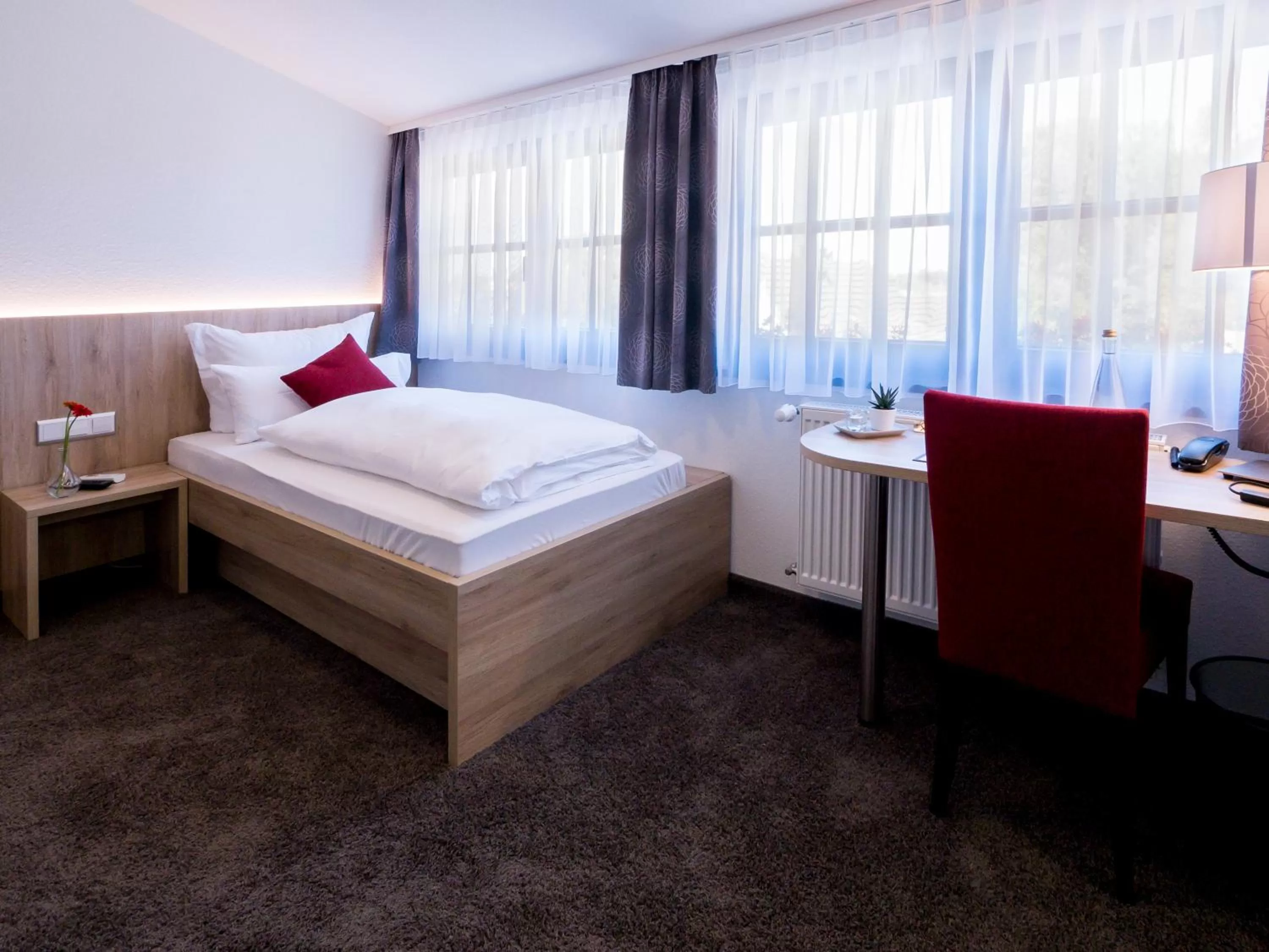 Bed in Hotel Restaurant Schiff