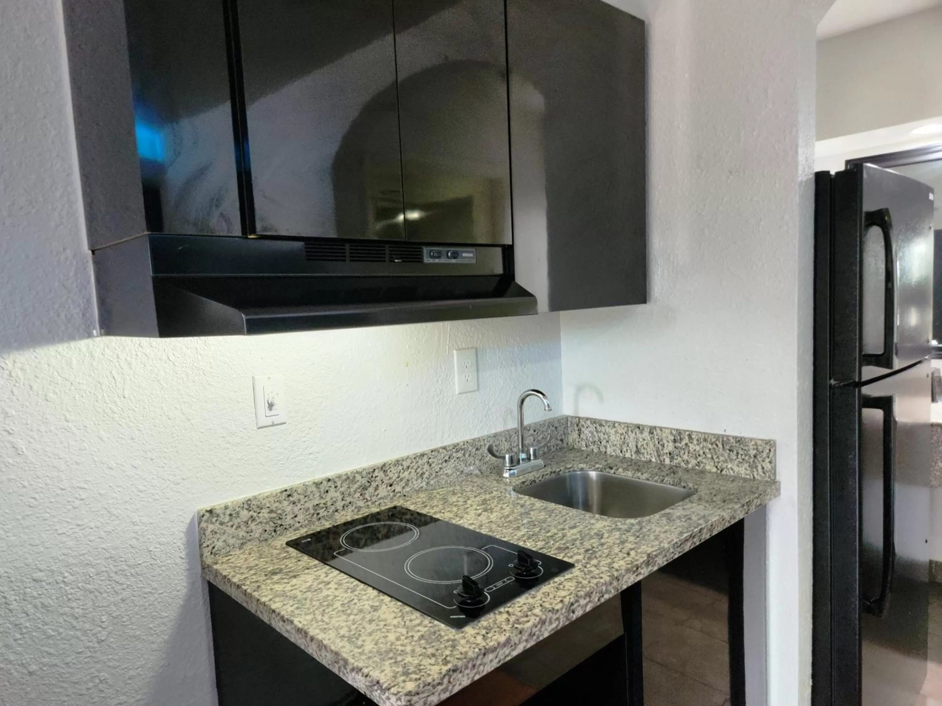 Kitchen or kitchenette in Express Inn Tomball