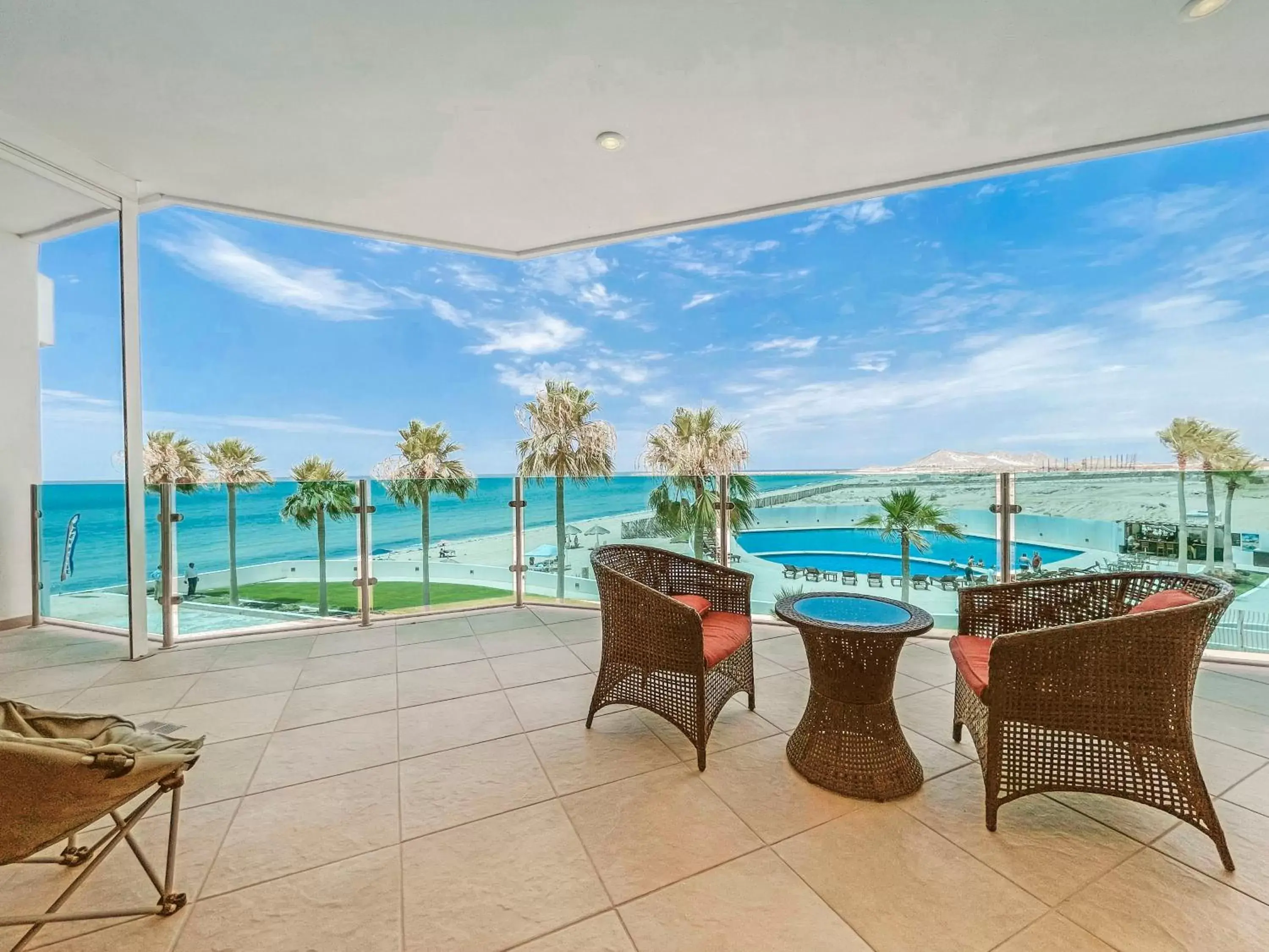 Balcony/Terrace, Pool View in Esmeralda Beach Resort