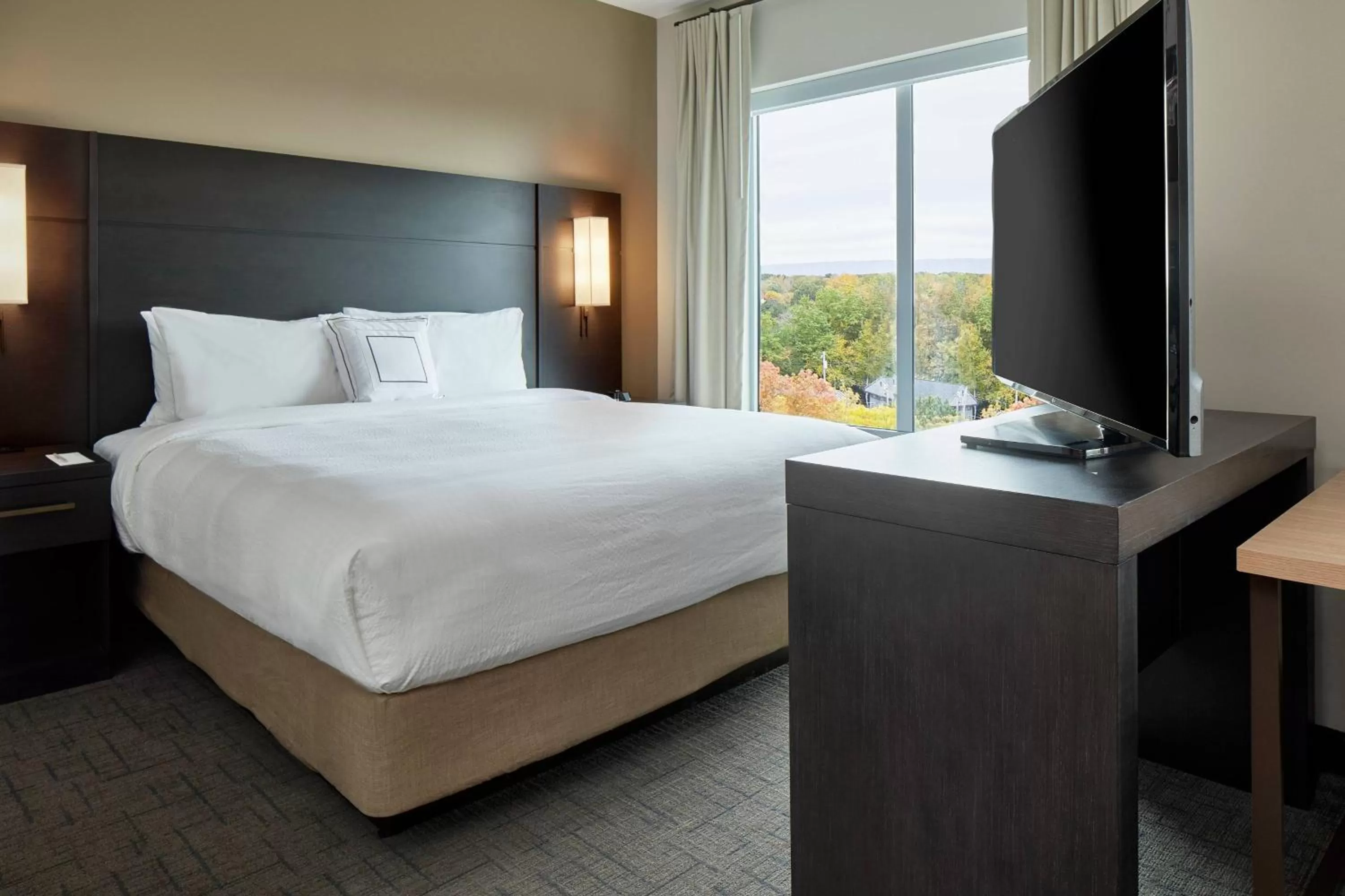 Bedroom, Bed in Residence Inn by Marriott Albany Airport