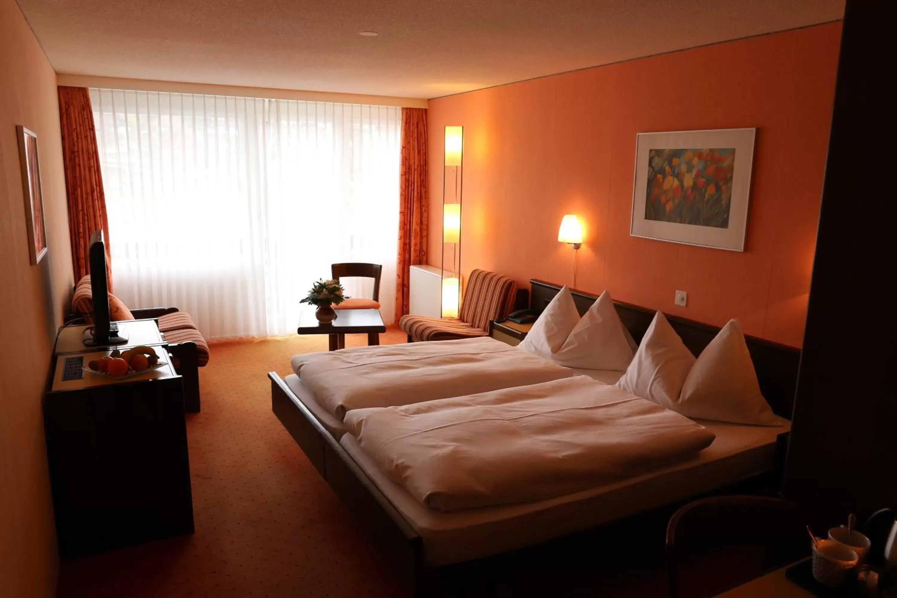 Bedroom, Bed in Hotel-Restaurant Seegarten-Marina