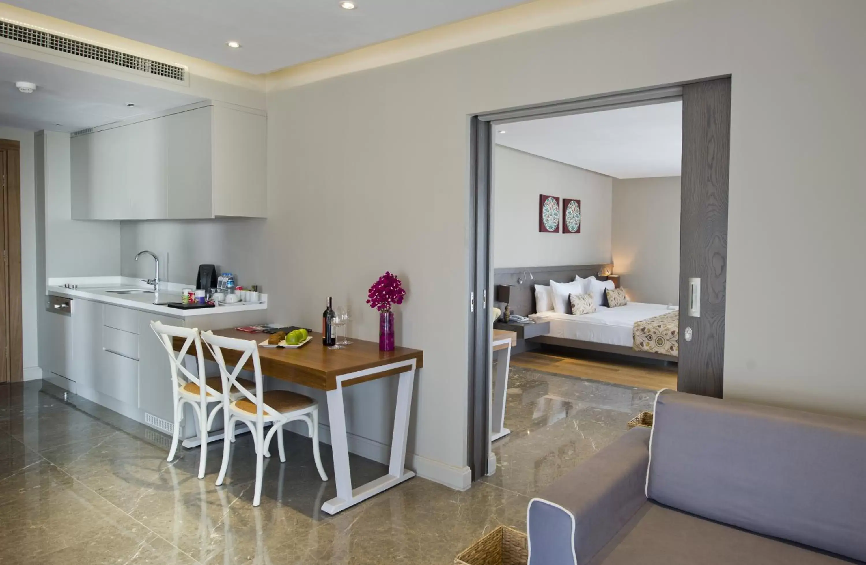 Kitchen or kitchenette in Ramada Resort by Wyndham Bodrum