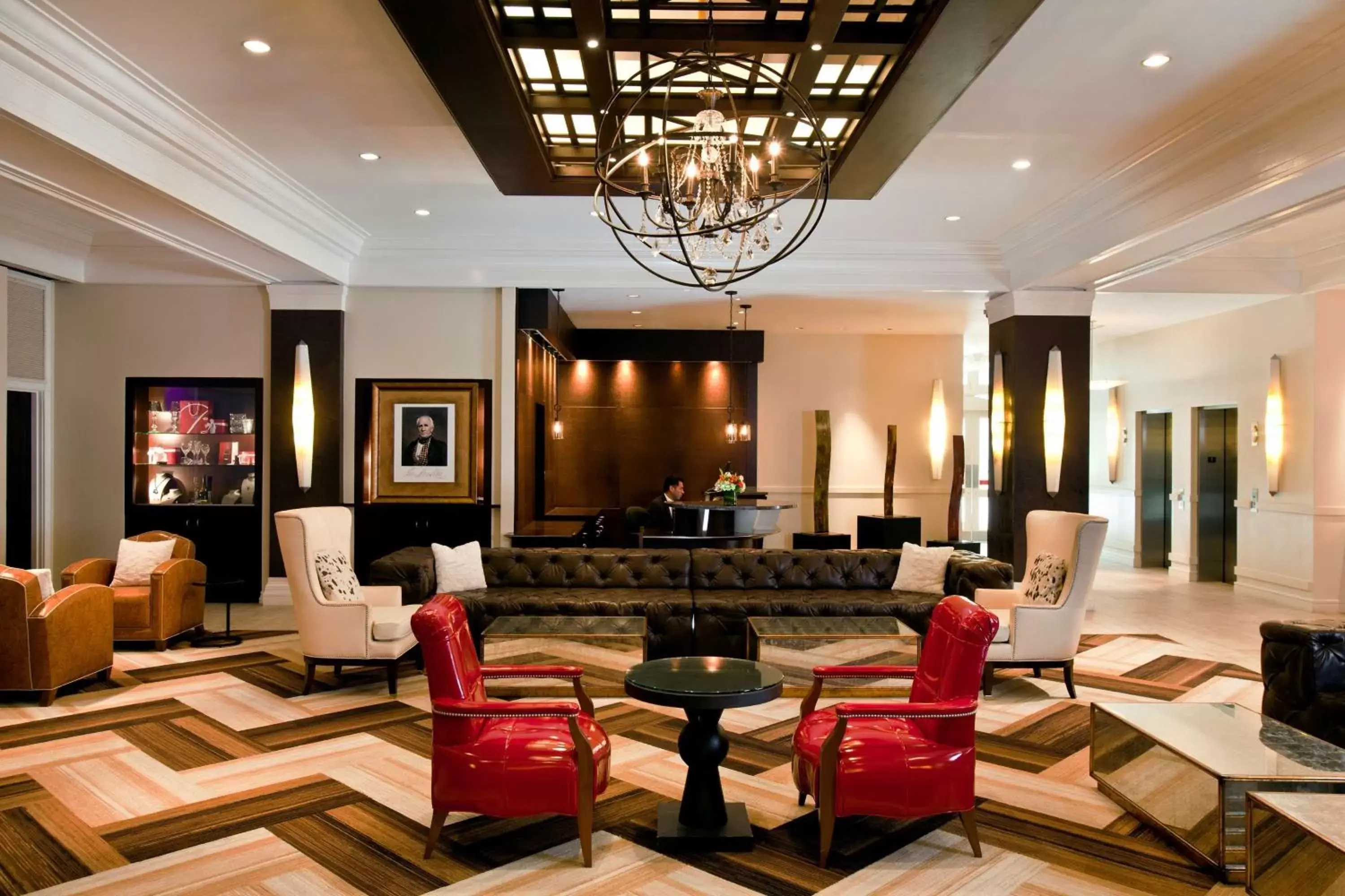 Lobby or reception in The Sam Houston Hotel, Curio Collection by Hilton Lobby or reception in The Sam Houston Hotel, Curio Collection by Hilton