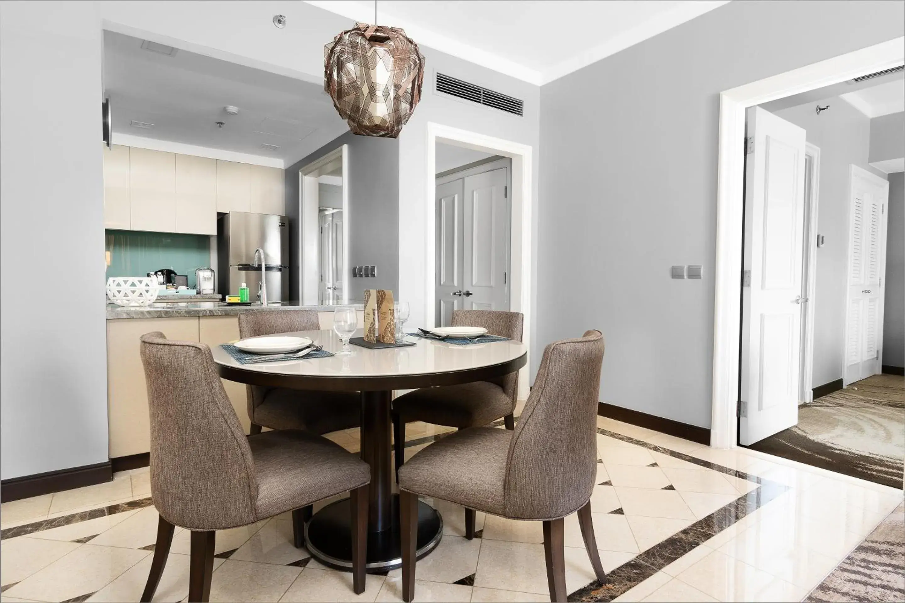 Living room, Dining Area in Ascott Makati