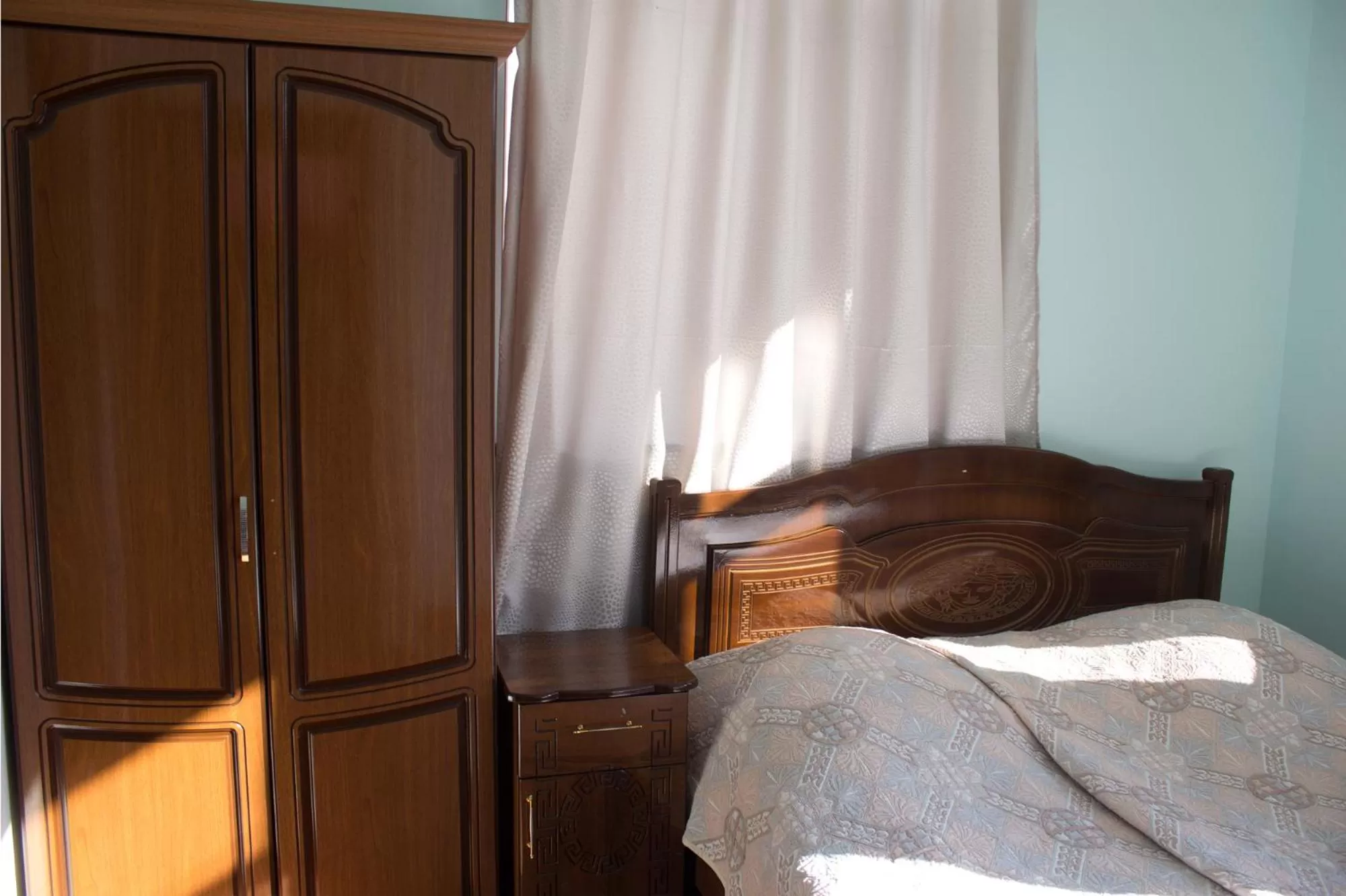 Decorative detail, Bed in Tatev Shinuhayr Hotel'