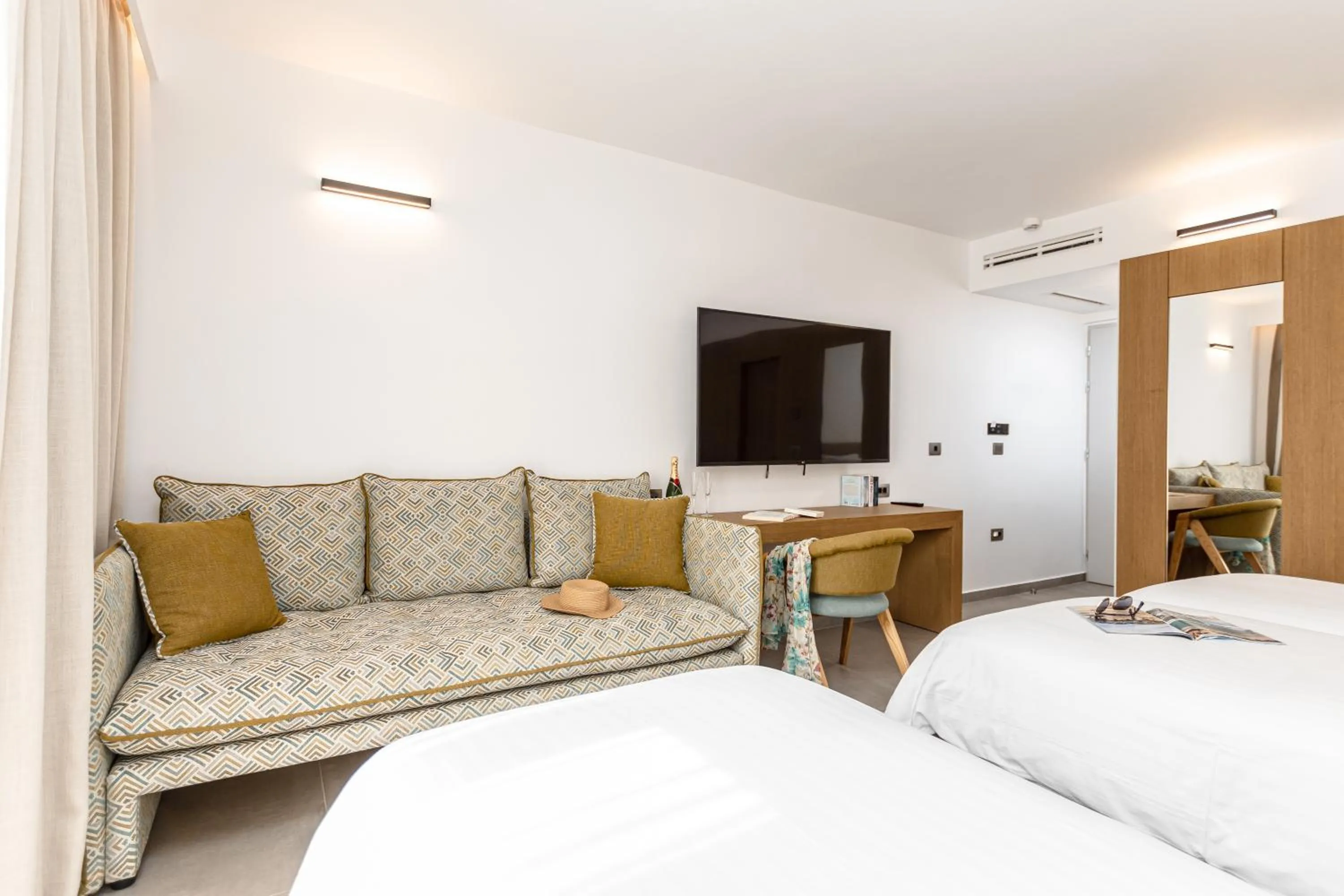 Bed in Naxos Resort Beach Hotel