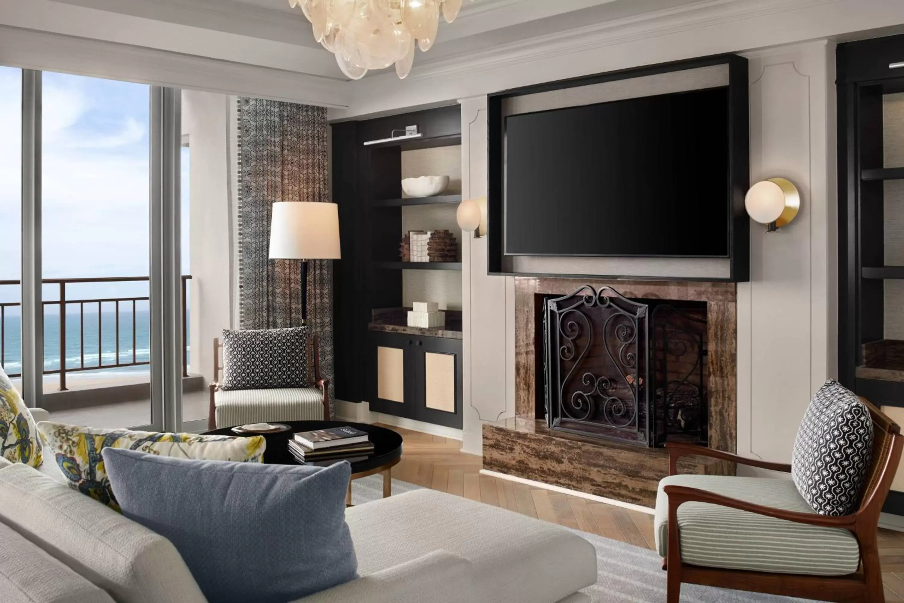 Living room, TV/Entertainment Center in The Ritz-Carlton Amelia Island