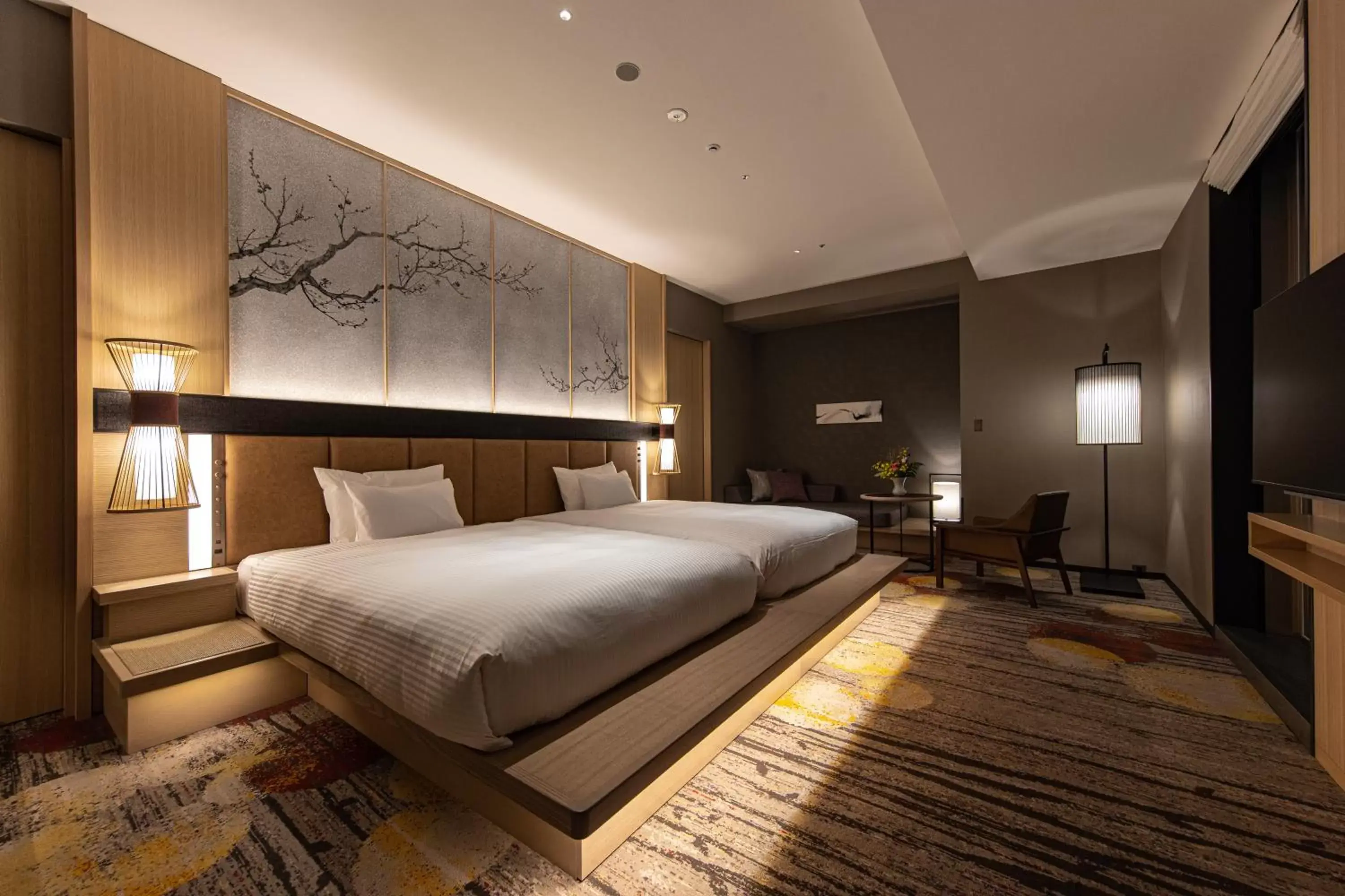 Photo of the whole room, Bed in THE BLOSSOM HAKATA Premier