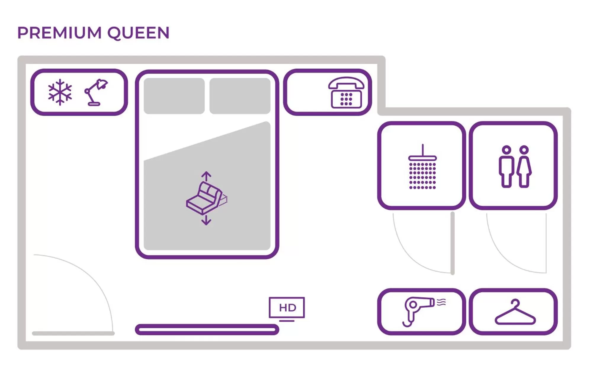 Floor plan in YOTEL Edinburgh