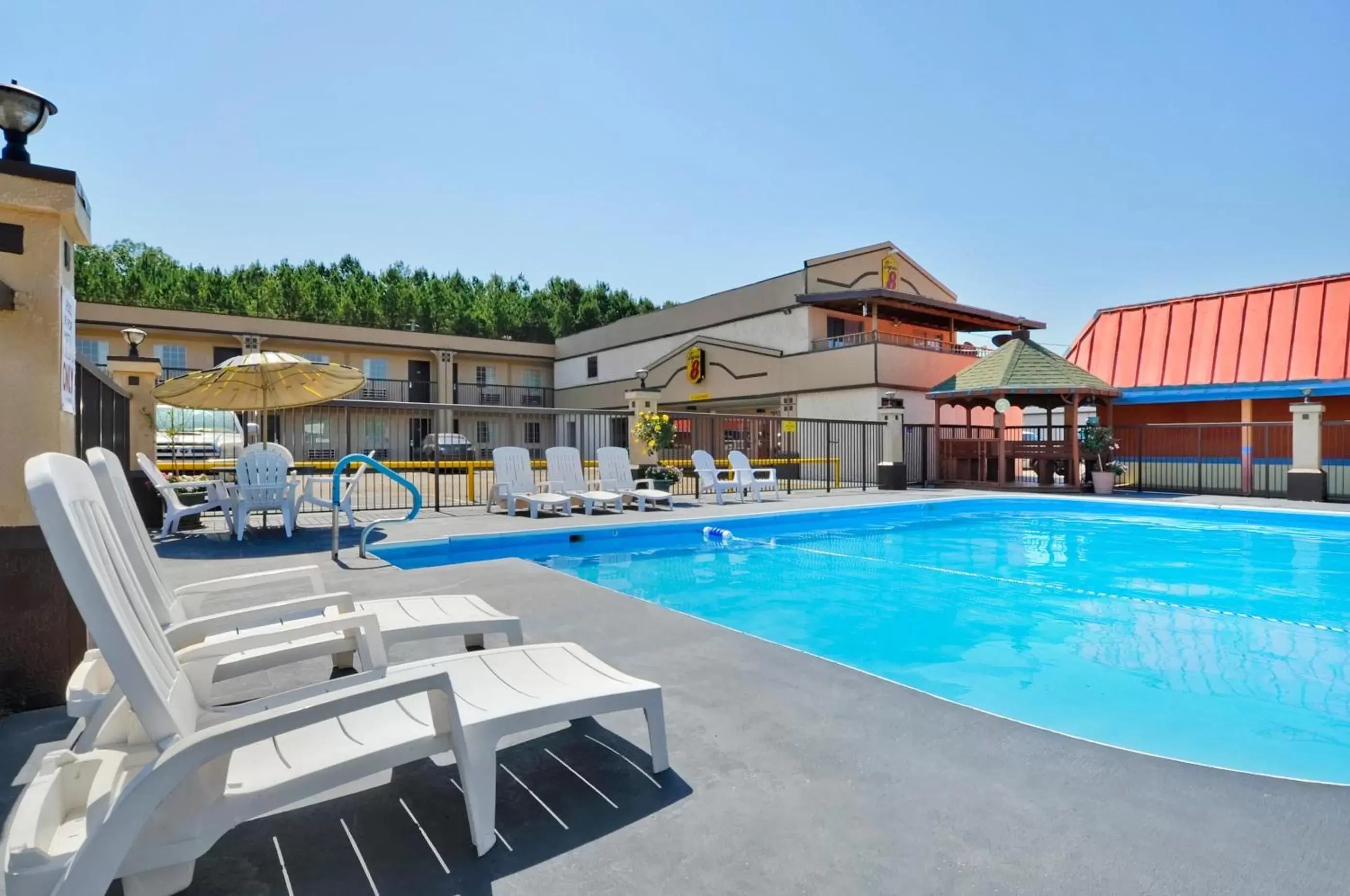 Pool view in Super 8 by Wyndham Monticello AR Pool view in Super 8 by Wyndham Monticello AR