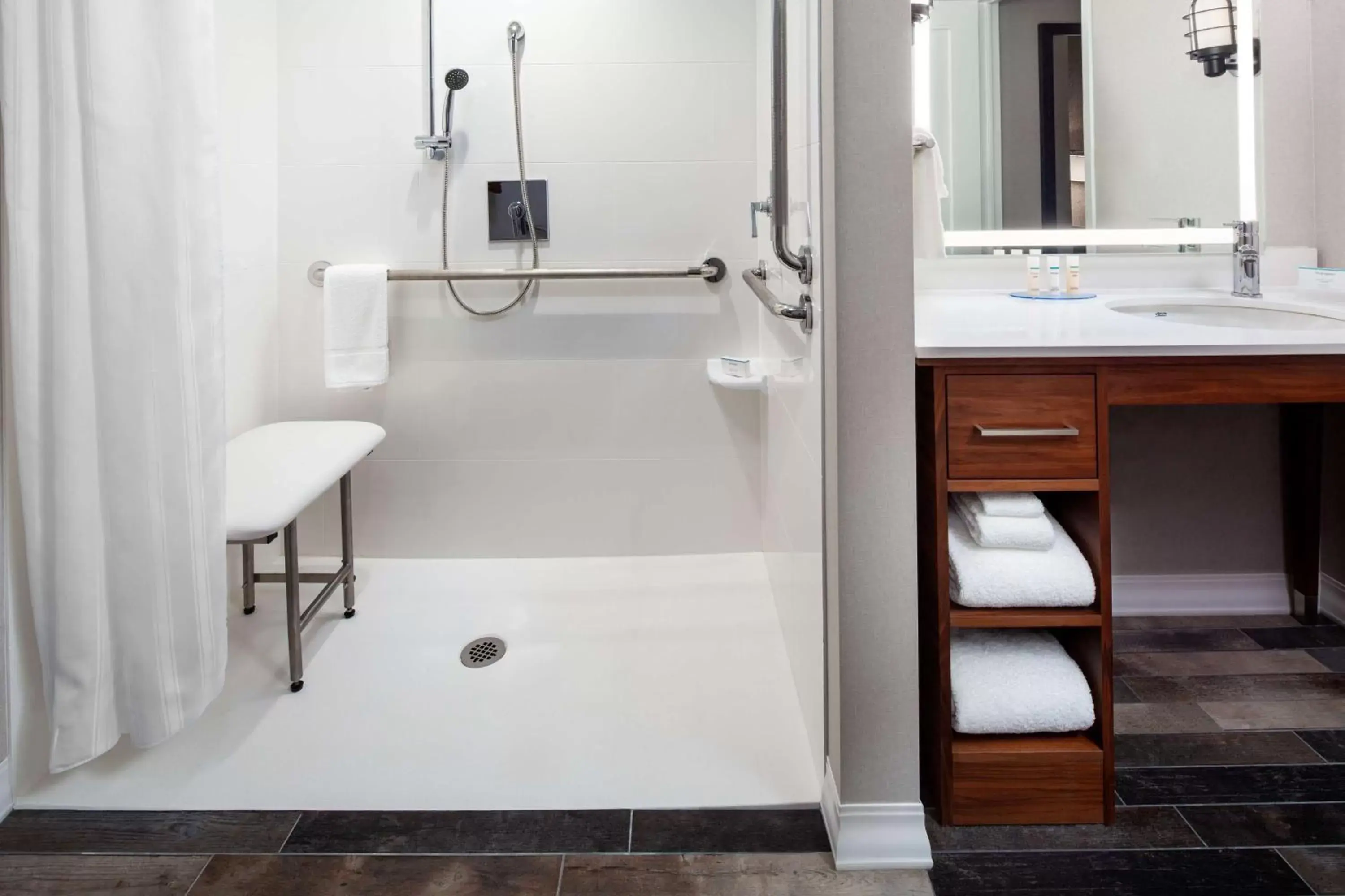 Shower, Bathroom in Homewood Suites by Hilton Boston Seaport District