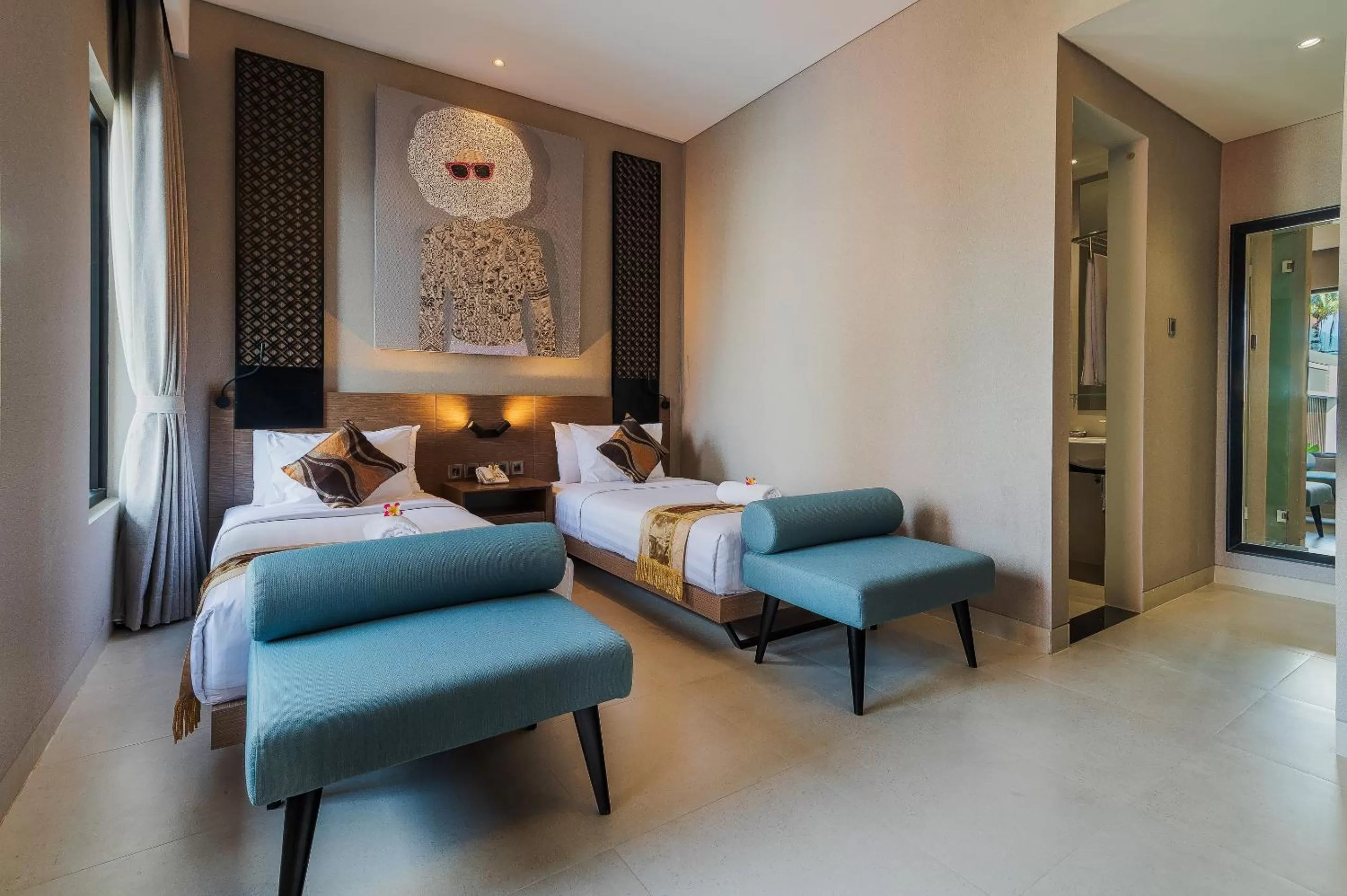 Bed in Padmasari Resort Lovina