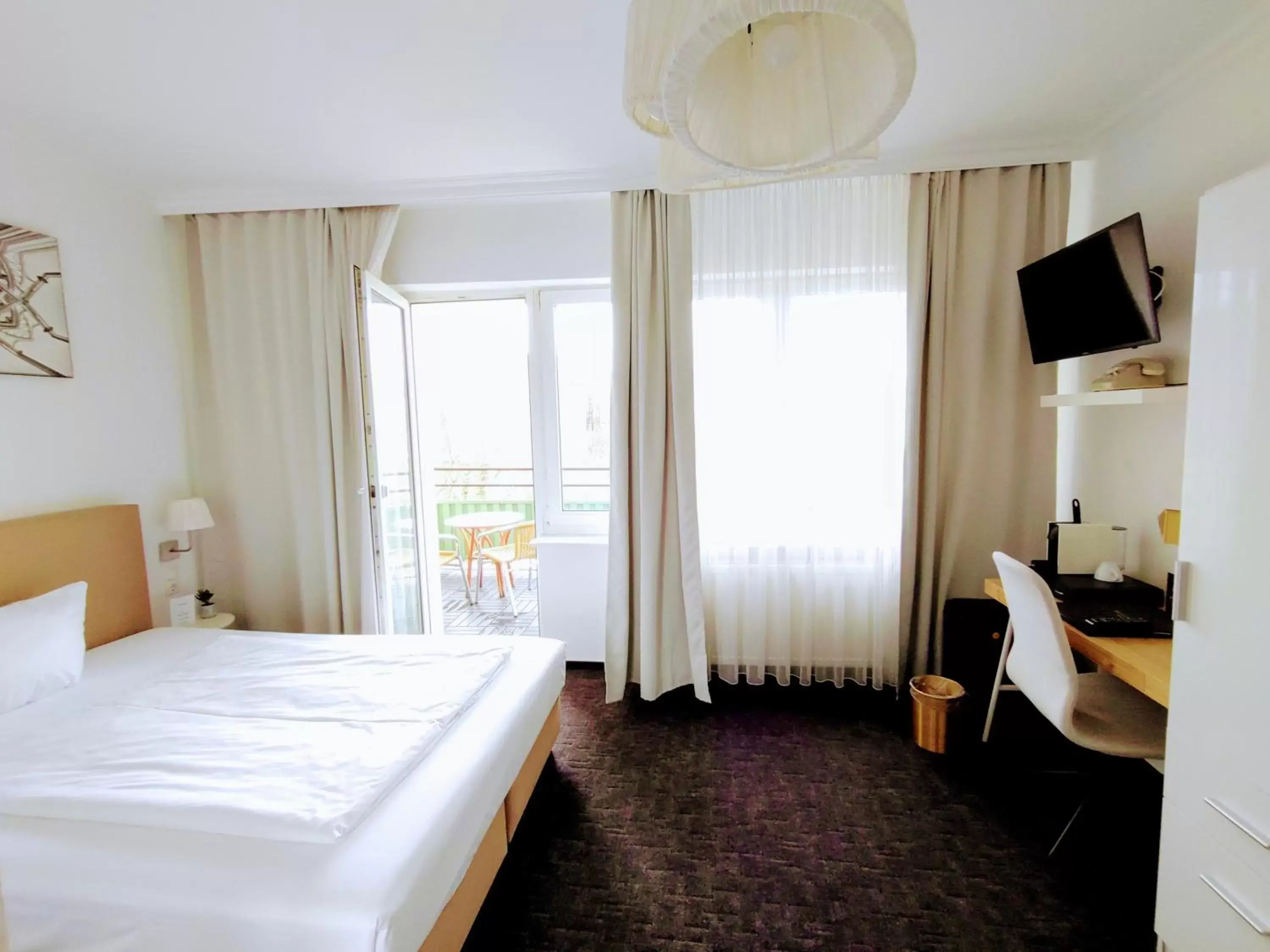 Balcony/Terrace, Bed in Les Nations Balcony/Terrace, Bed in Les Nations